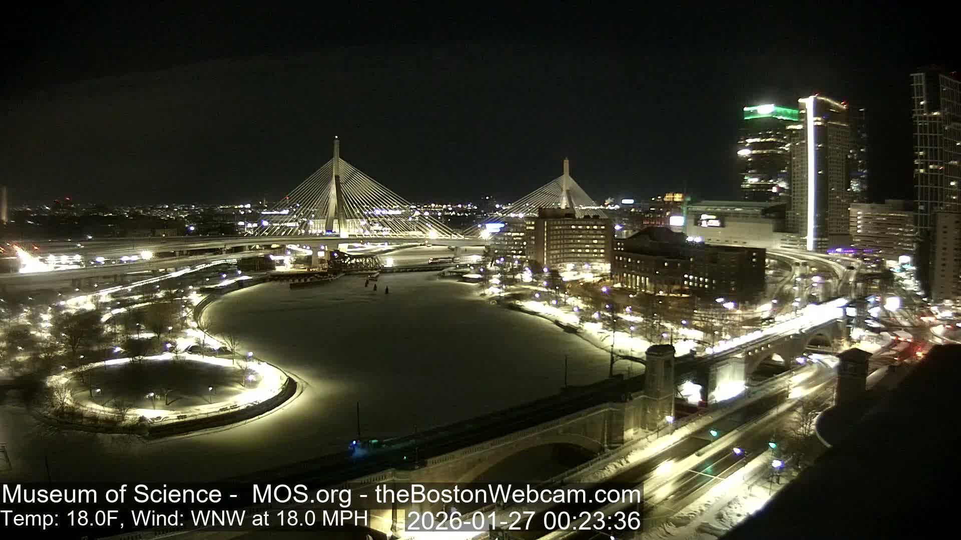  Green Line Subway & Bridge Live Cam - Cambridge, Boston, Massachusetts ,USA