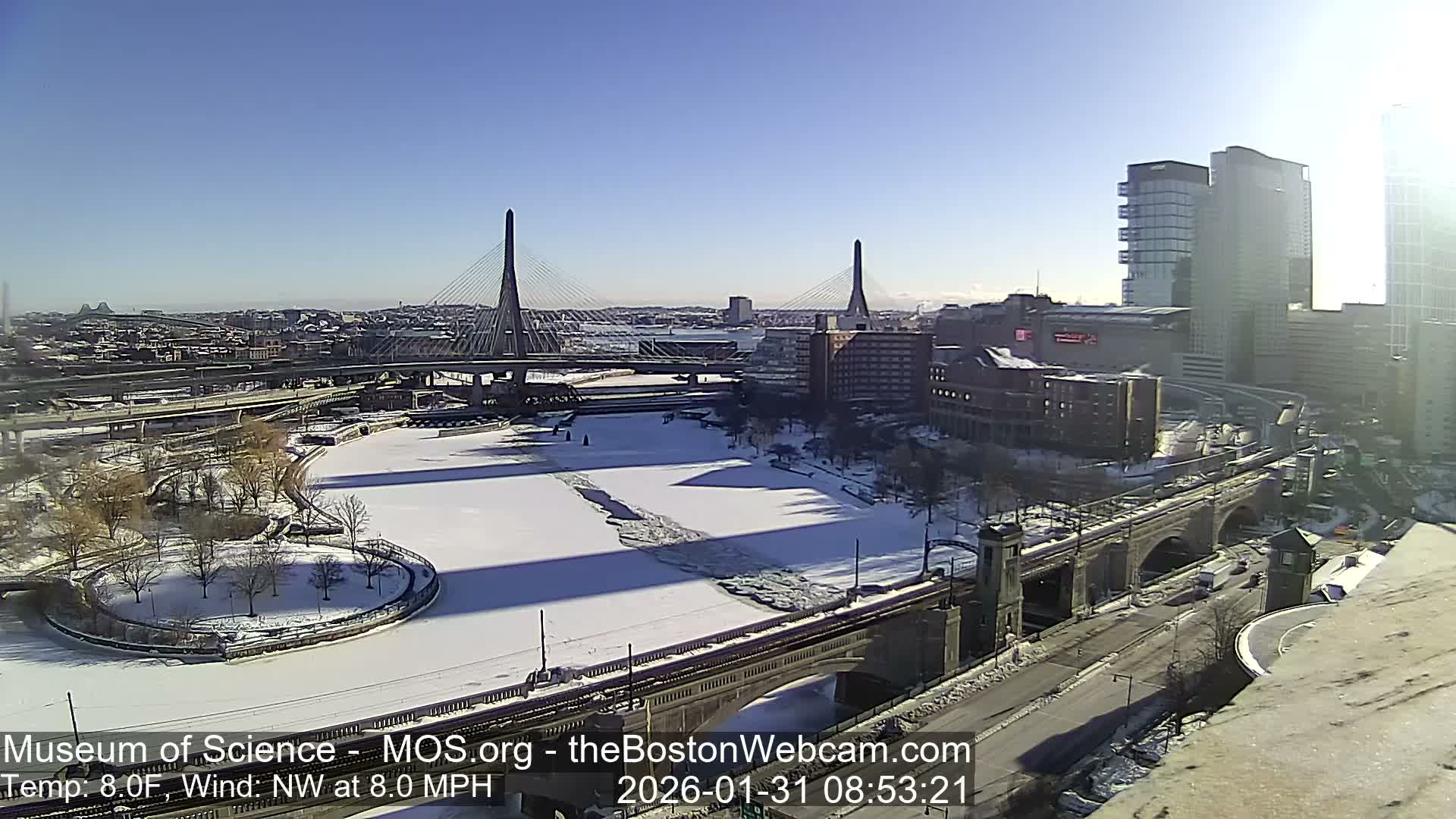  Green Line Subway & Bridge Live Cam - Cambridge, Boston, Massachusetts ,USA
