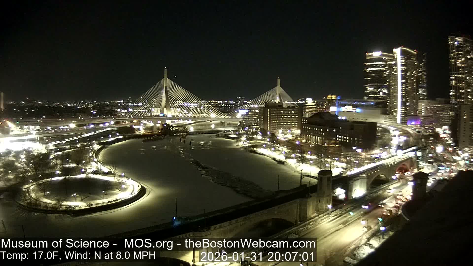  Green Line Subway & Bridge Live Cam - Cambridge, Boston, Massachusetts ,USA
