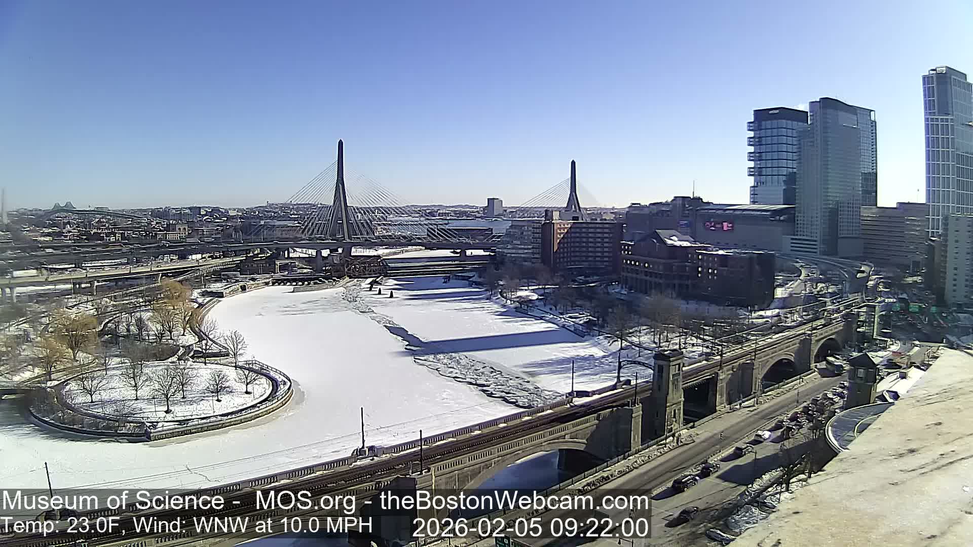  Green Line Subway & Bridge Live Cam - Cambridge, Boston, Massachusetts ,USA