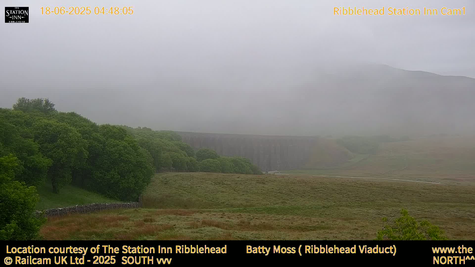 Carnforth, Ribblehead Viaduct in Ribble Valley-(Batty Moss) Railway Viaduct Live Cam- North Yorkshire, Yorkshire and the Humber, England, United Kingdom
