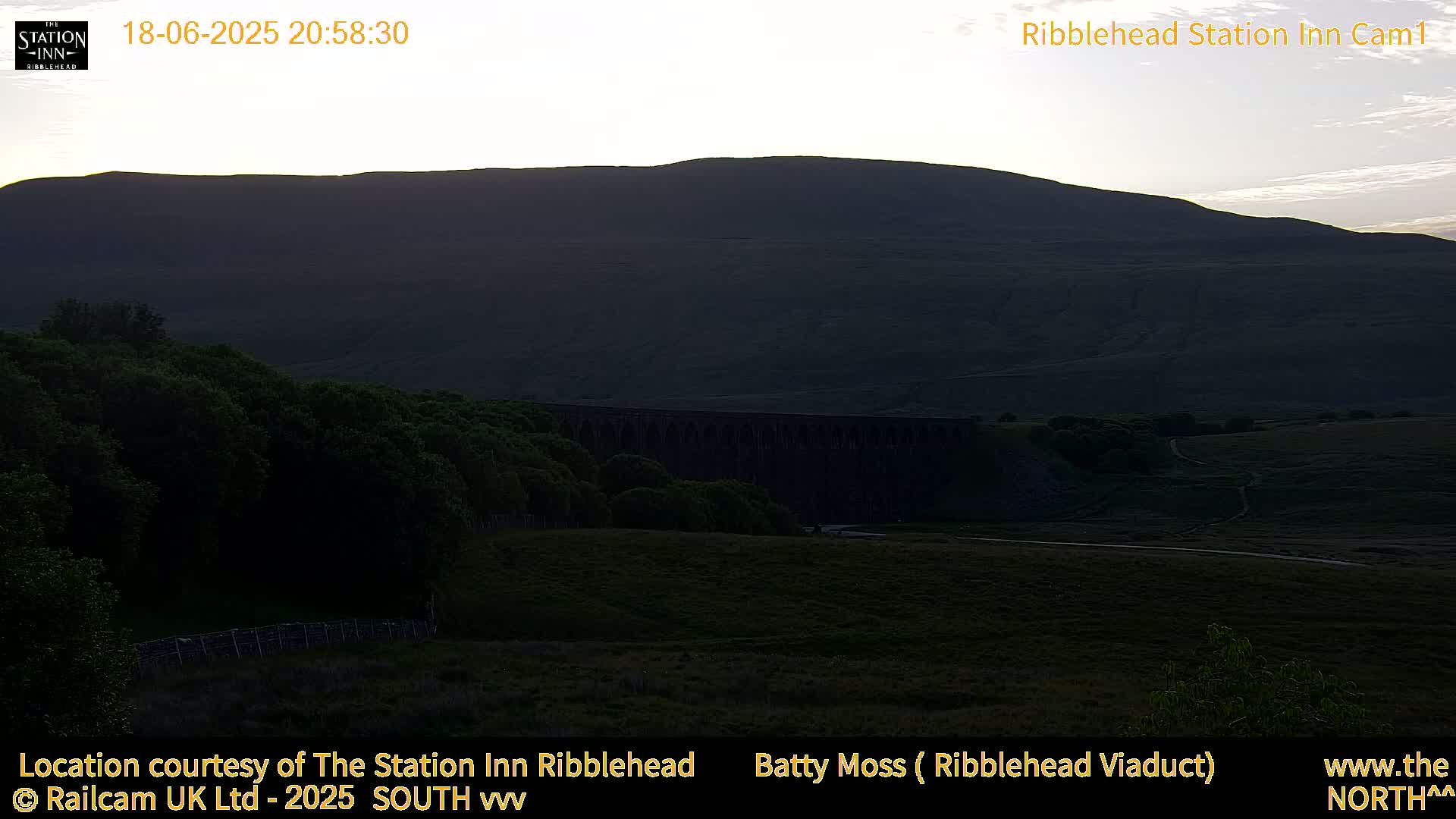 Carnforth, Ribblehead Viaduct in Ribble Valley-(Batty Moss) Railway Viaduct Live Cam- North Yorkshire, Yorkshire and the Humber, England, United Kingdom