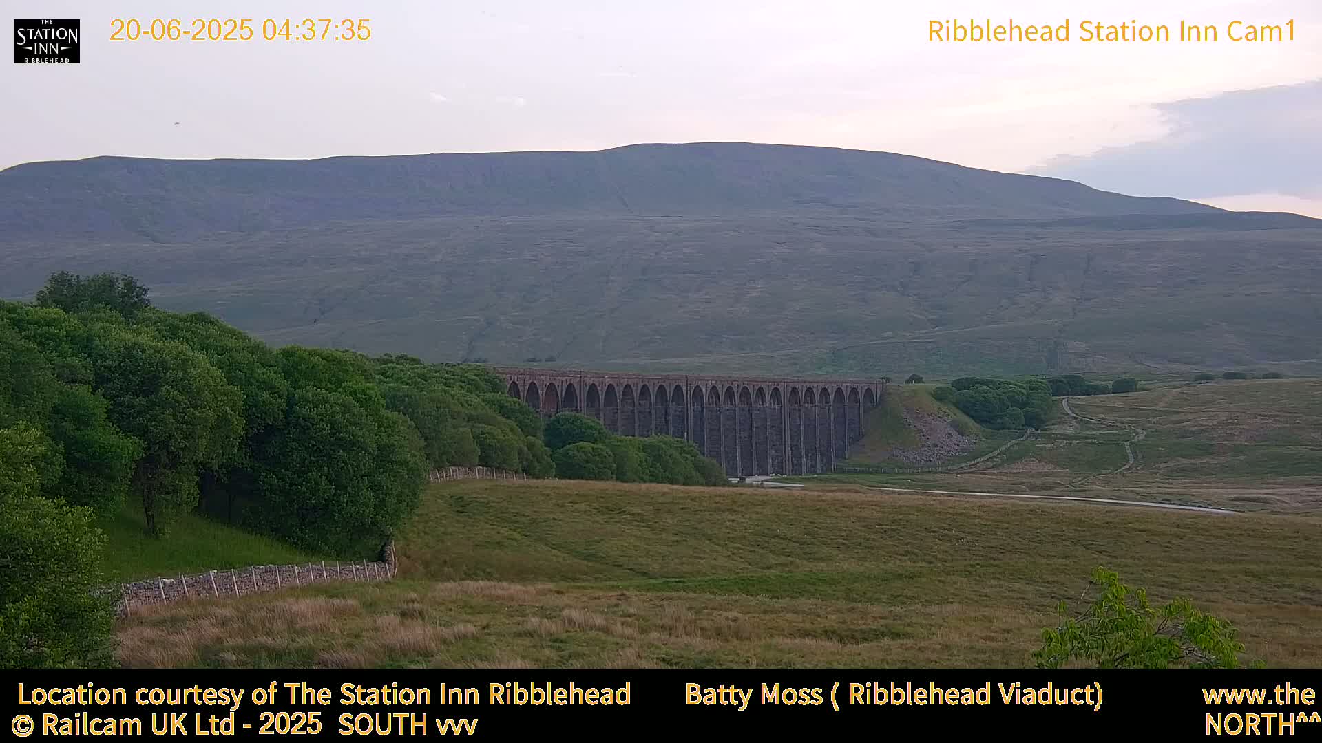 Carnforth, Ribblehead Viaduct in Ribble Valley-(Batty Moss) Railway Viaduct Live Cam- North Yorkshire, Yorkshire and the Humber, England, United Kingdom
