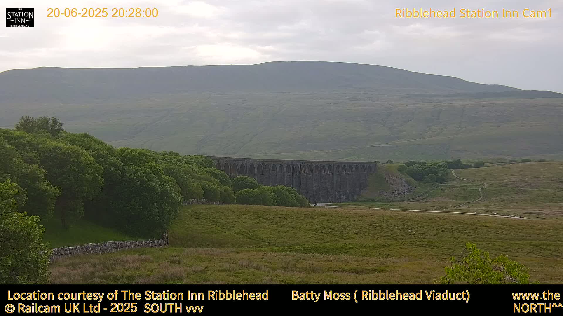 Carnforth, Ribblehead Viaduct in Ribble Valley-(Batty Moss) Railway Viaduct Live Cam- North Yorkshire, Yorkshire and the Humber, England, United Kingdom