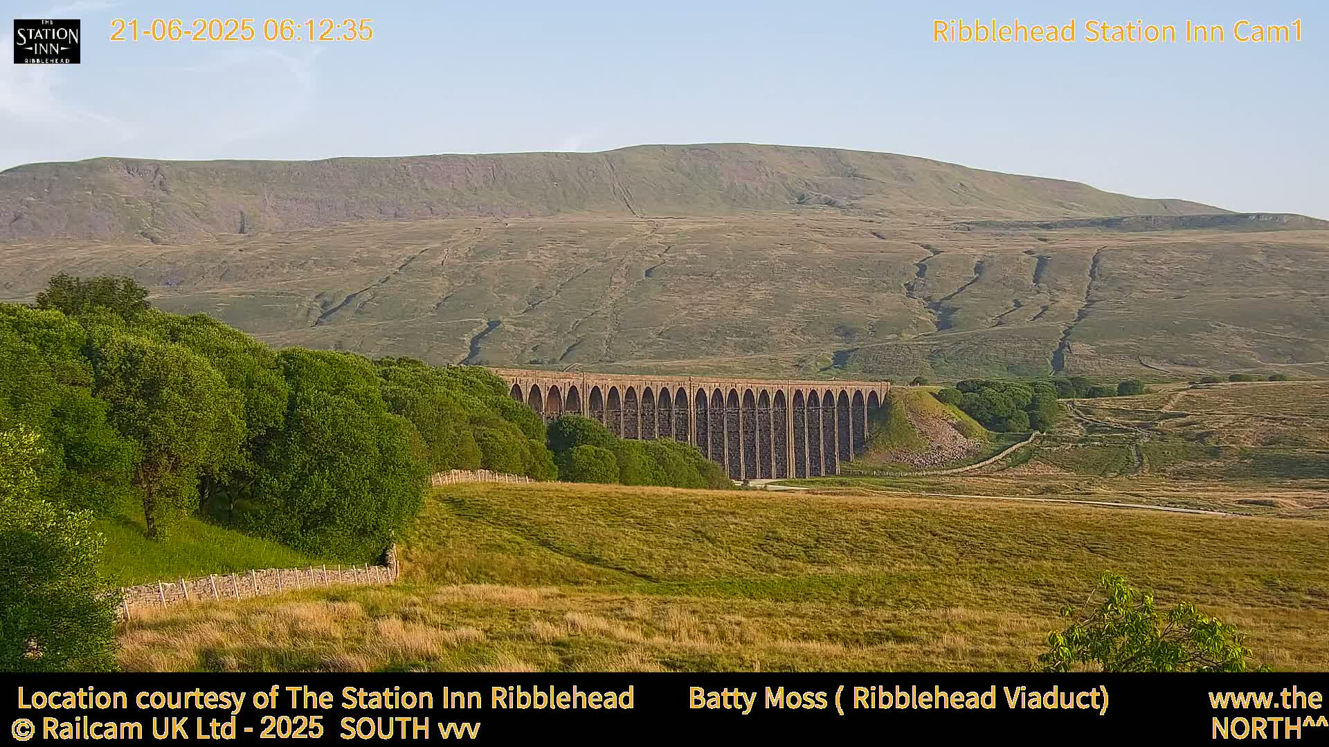 Carnforth, Ribblehead Viaduct in Ribble Valley-(Batty Moss) Railway Viaduct Live Cam- North Yorkshire, Yorkshire and the Humber, England, United Kingdom