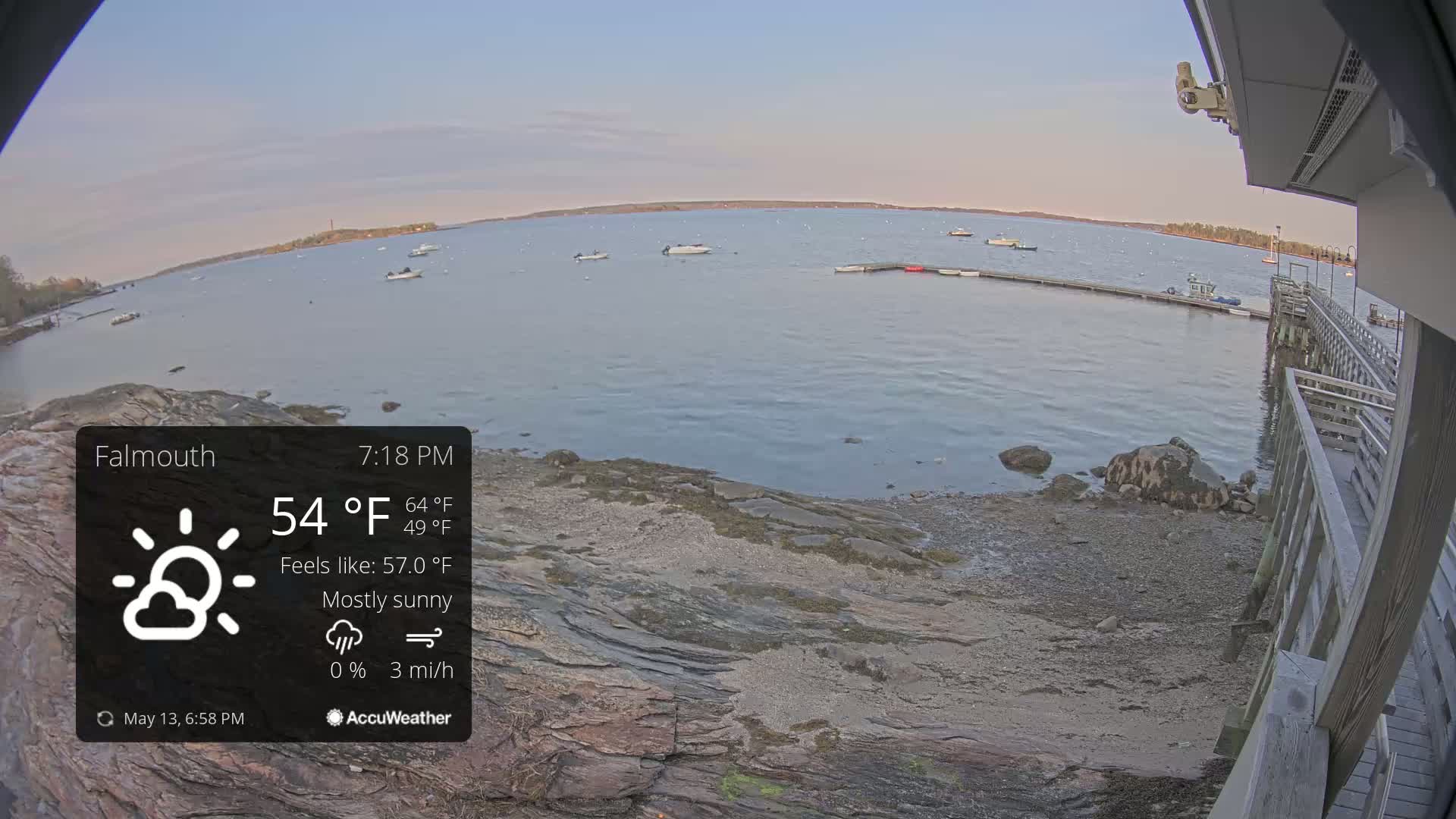 Falmouth Coast & Casco Bay Live Cam - Falmouth, Cumberland, Maine, USA