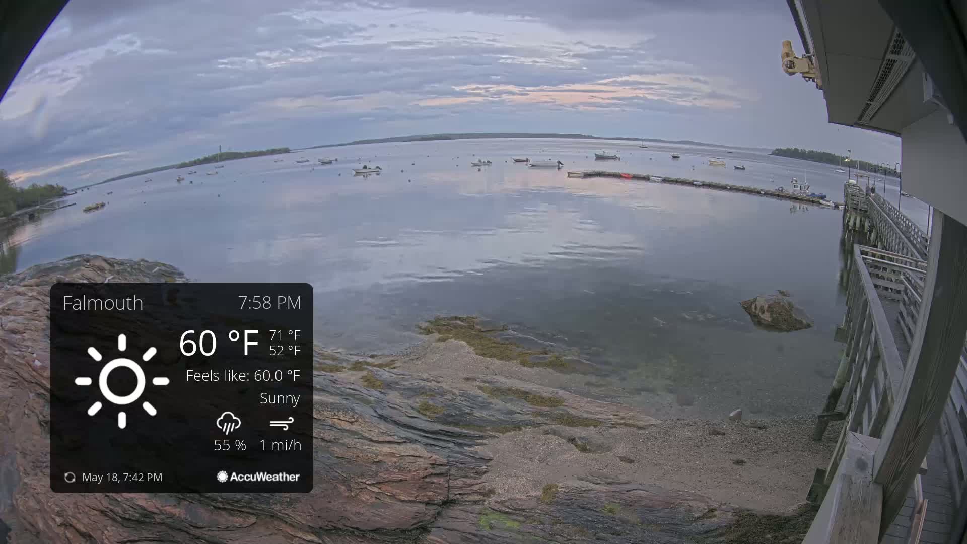 Falmouth Coast & Casco Bay Live Cam - Falmouth, Cumberland, Maine, USA
