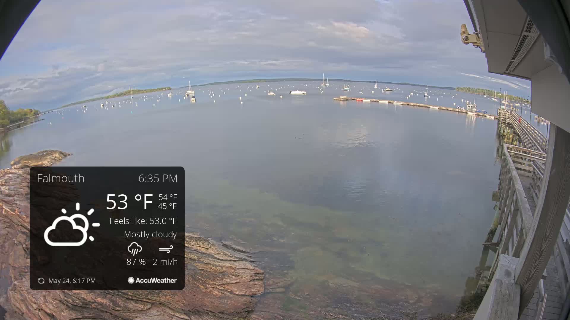 Falmouth Coast & Casco Bay Live Cam - Falmouth, Cumberland, Maine, USA
