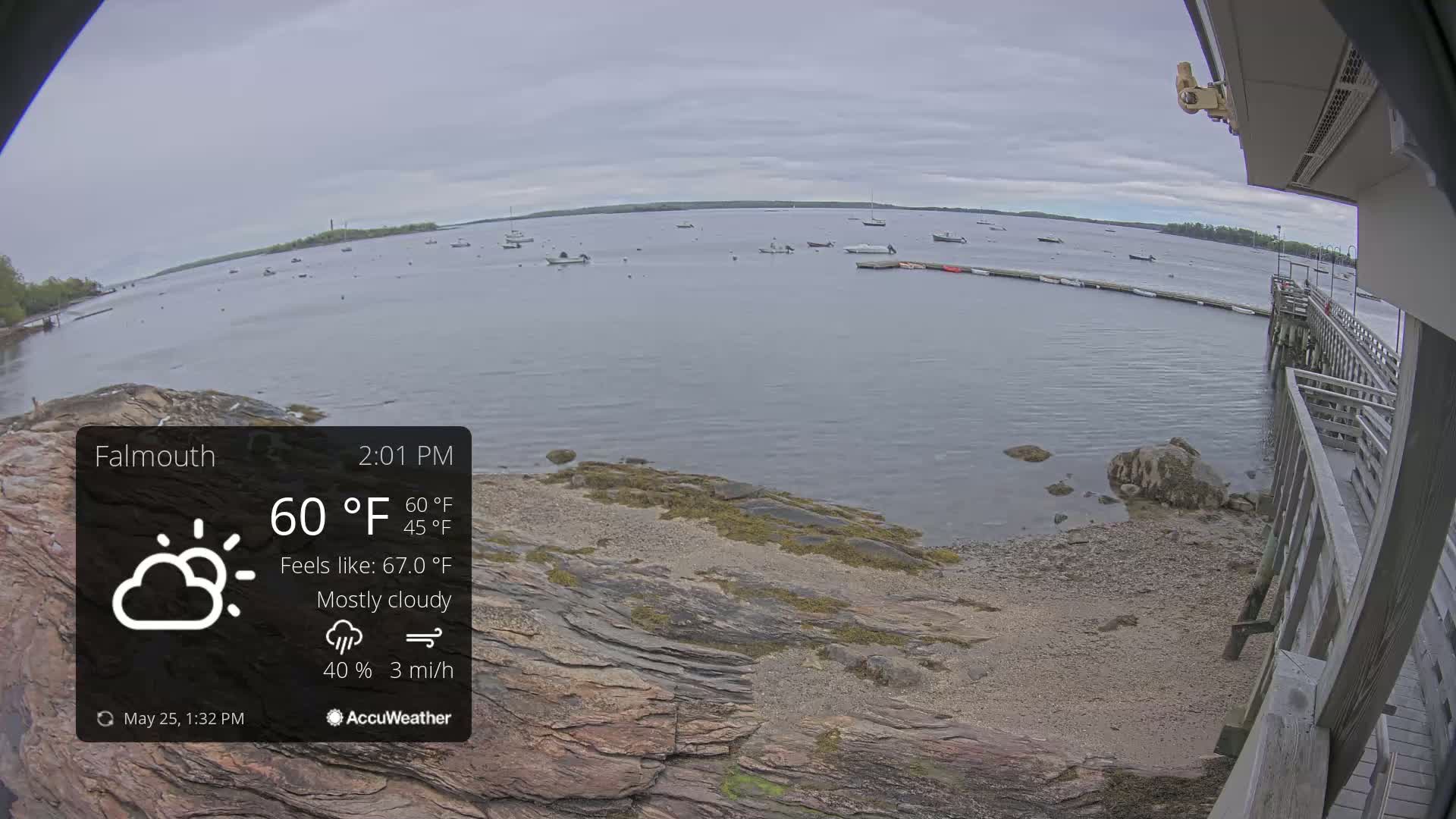 Falmouth Coast & Casco Bay Live Cam - Falmouth, Cumberland, Maine, USA