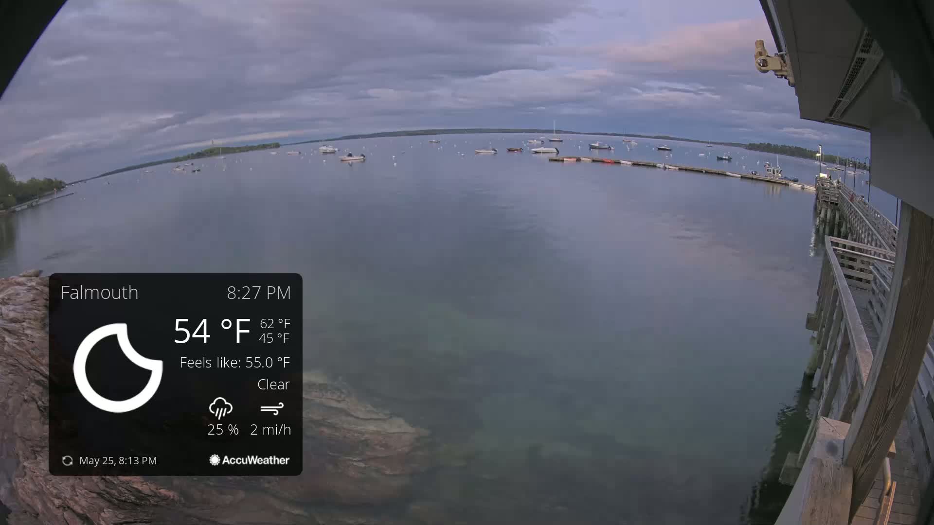 Falmouth Coast & Casco Bay Live Cam - Falmouth, Cumberland, Maine, USA