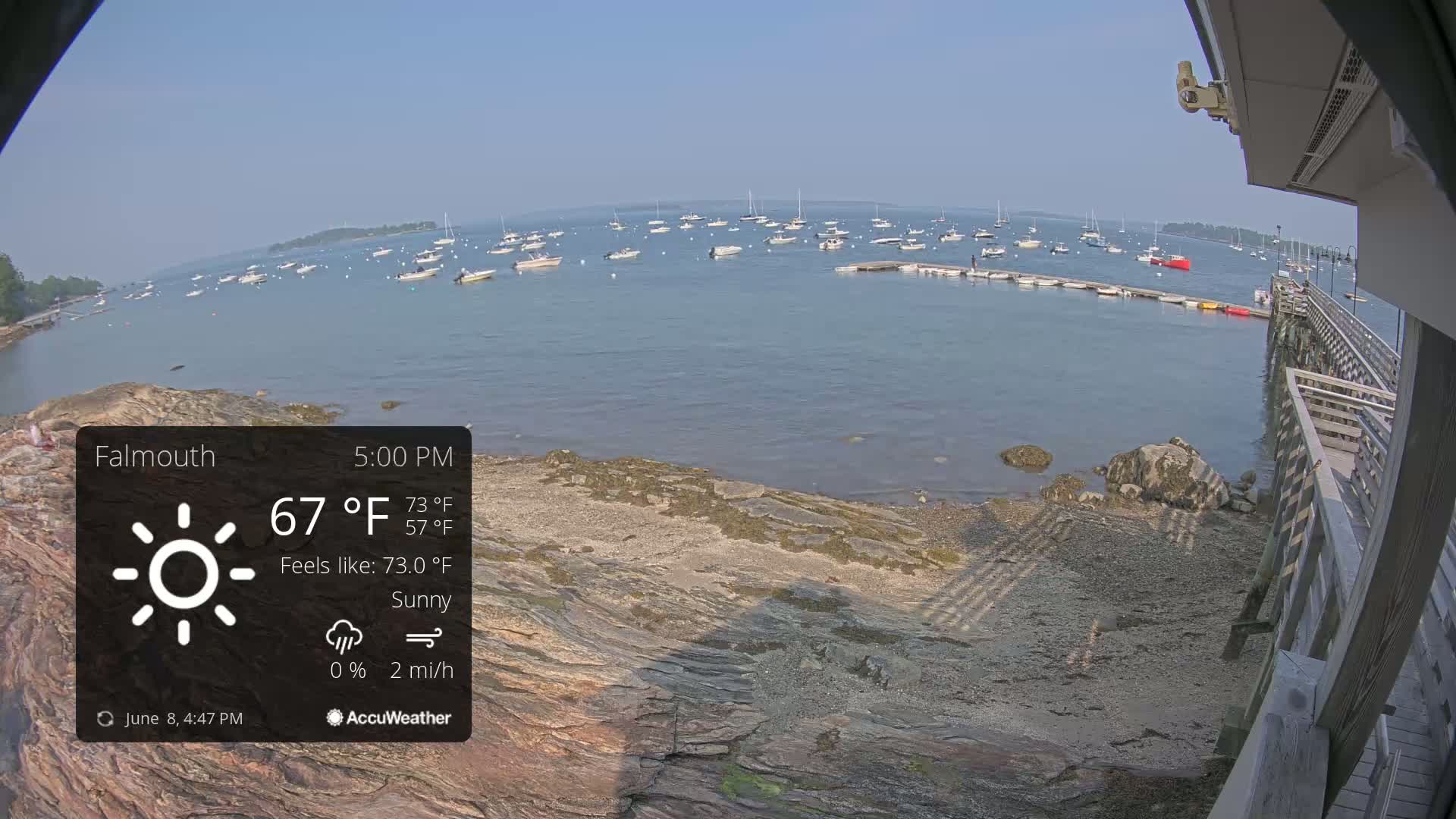Falmouth Coast & Casco Bay Live Cam - Falmouth, Cumberland, Maine, USA
