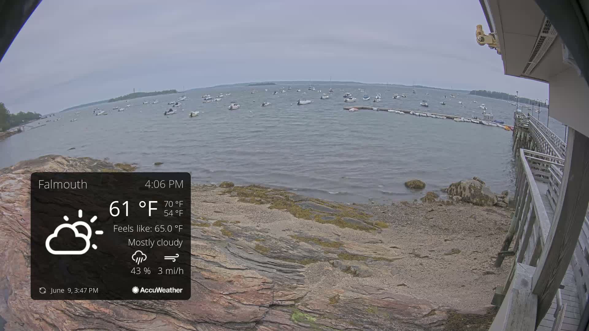 Falmouth Coast & Casco Bay Live Cam - Falmouth, Cumberland, Maine, USA