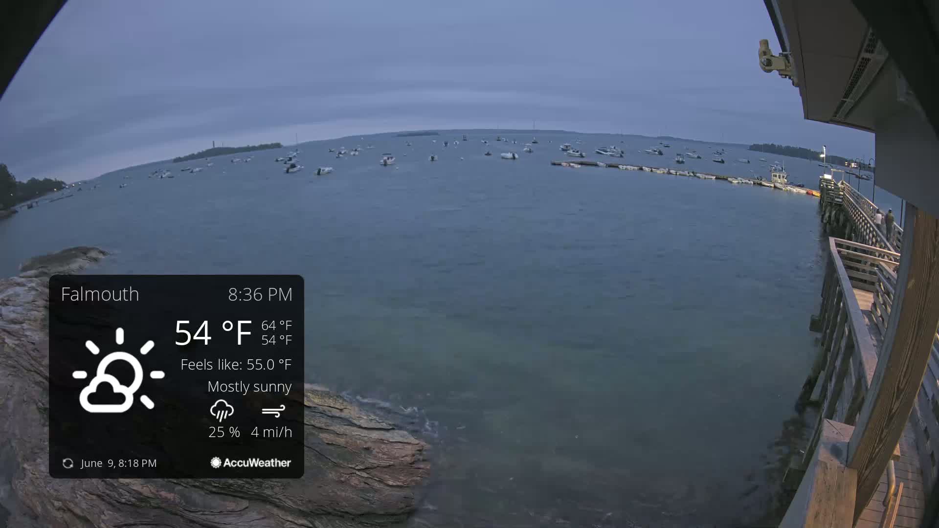 Falmouth Coast & Casco Bay Live Cam - Falmouth, Cumberland, Maine, USA