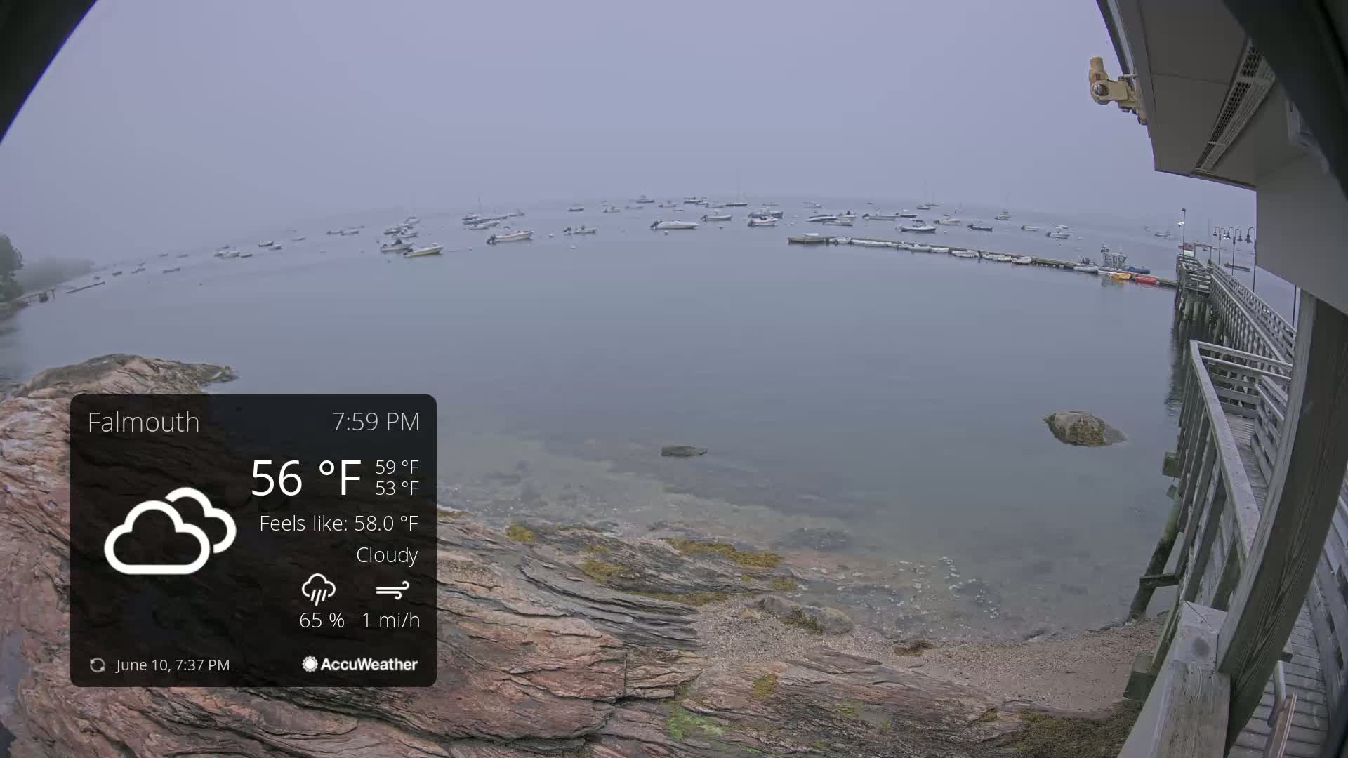 Falmouth Coast & Casco Bay Live Cam - Falmouth, Cumberland, Maine, USA