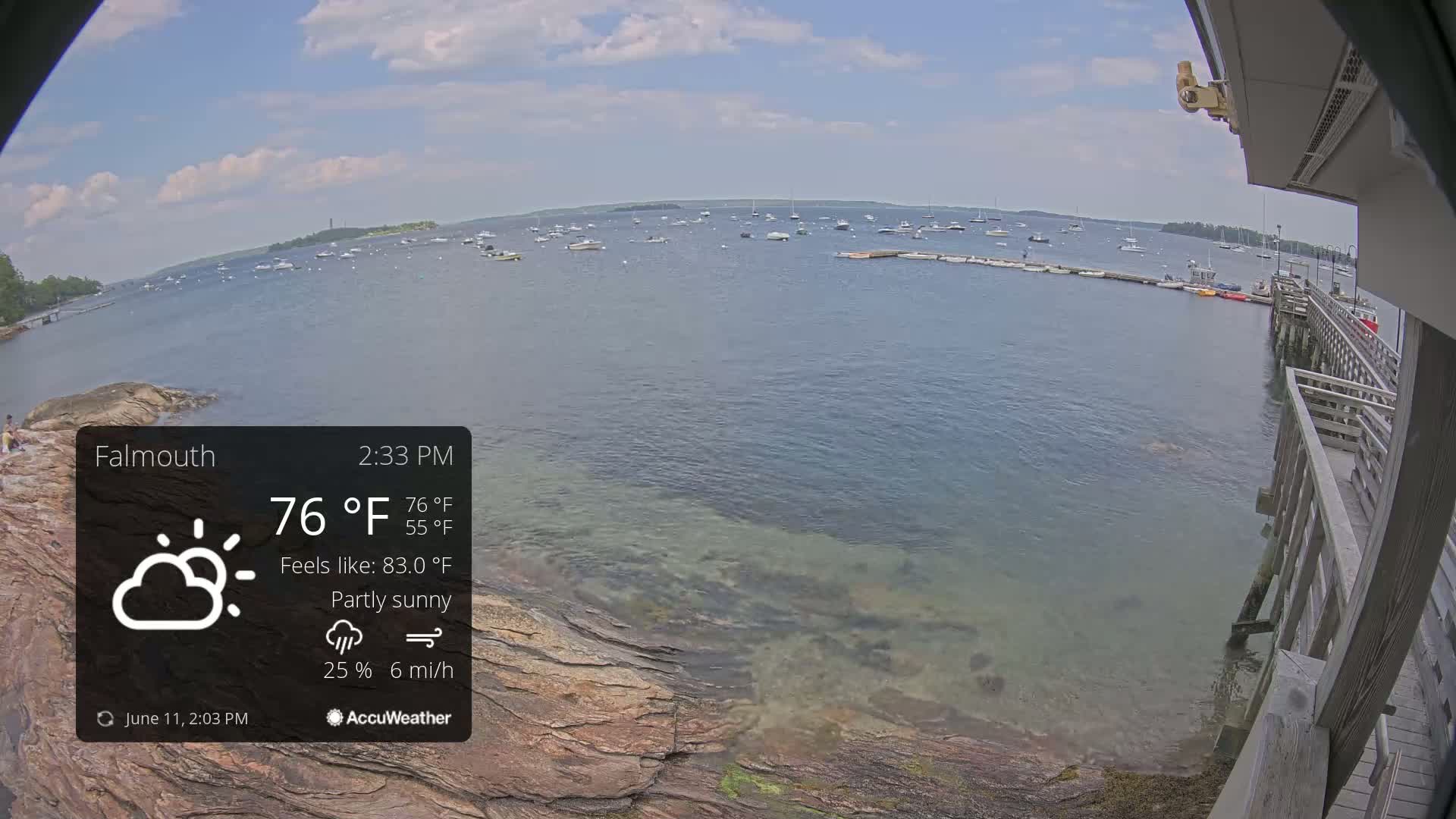 Falmouth Coast & Casco Bay Live Cam - Falmouth, Cumberland, Maine, USA