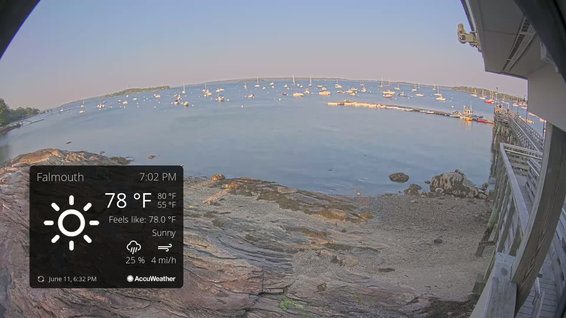 Falmouth Coast & Casco Bay Live Cam - Falmouth, Cumberland, Maine, USA