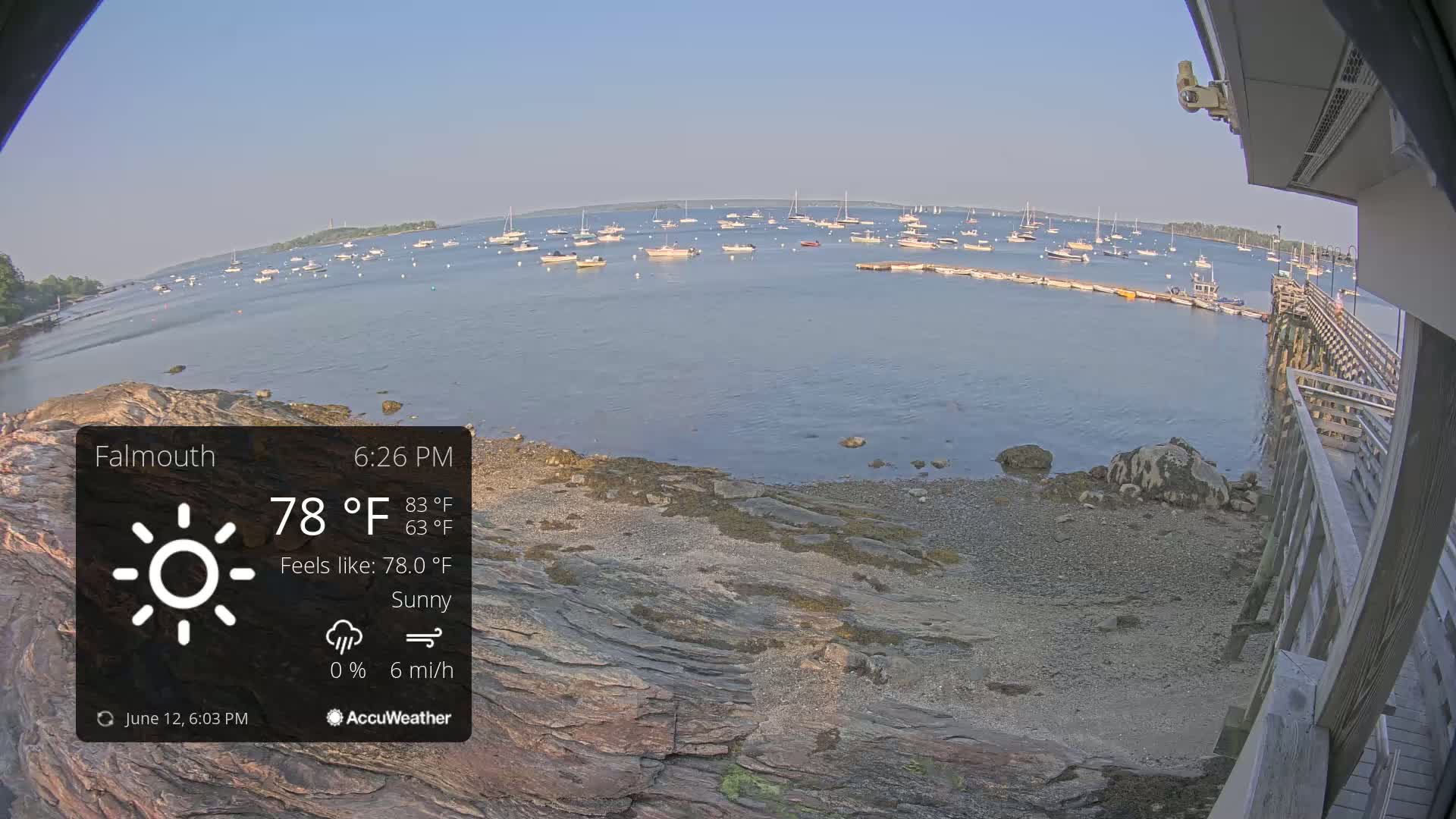Falmouth Coast & Casco Bay Live Cam - Falmouth, Cumberland, Maine, USA