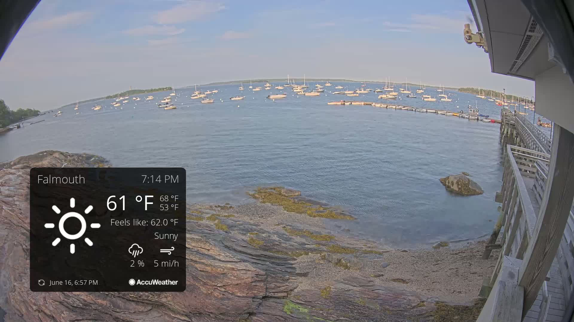 Falmouth Coast & Casco Bay Live Cam - Falmouth, Cumberland, Maine, USA