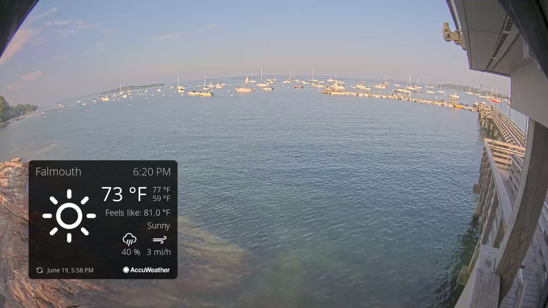 Falmouth Coast & Casco Bay Live Cam - Falmouth, Cumberland, Maine, USA