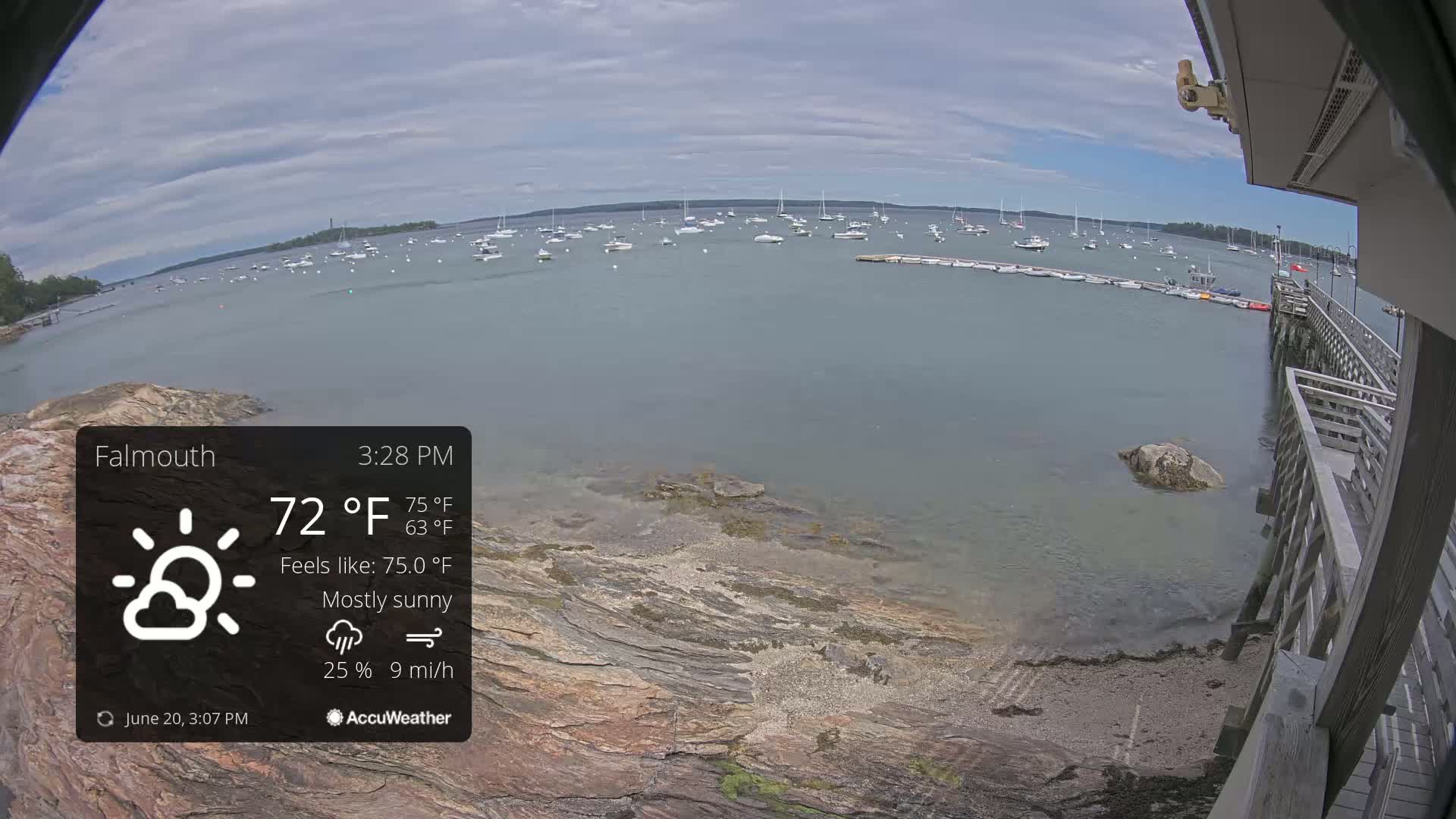 Falmouth Coast & Casco Bay Live Cam - Falmouth, Cumberland, Maine, USA