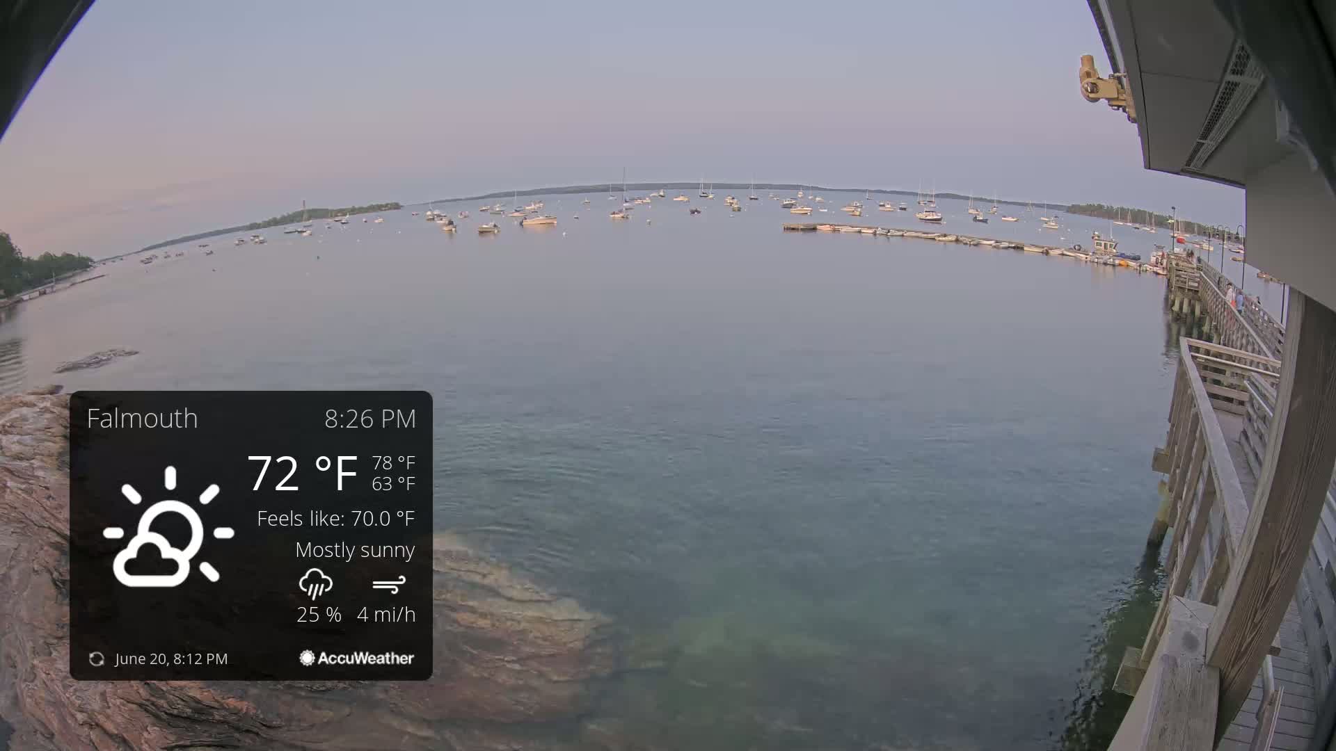 Falmouth Coast & Casco Bay Live Cam - Falmouth, Cumberland, Maine, USA