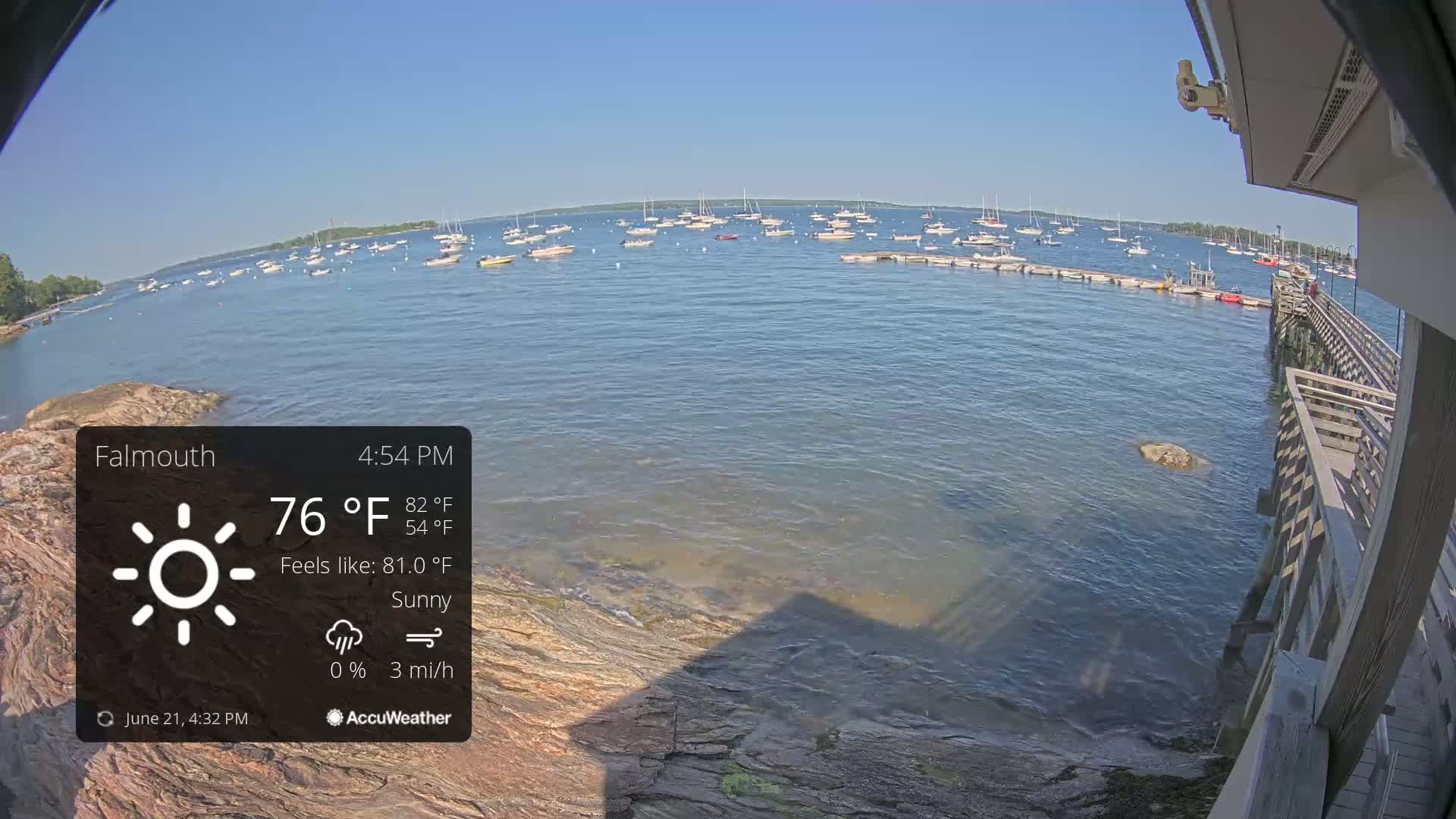 Falmouth Coast & Casco Bay Live Cam - Falmouth, Cumberland, Maine, USA
