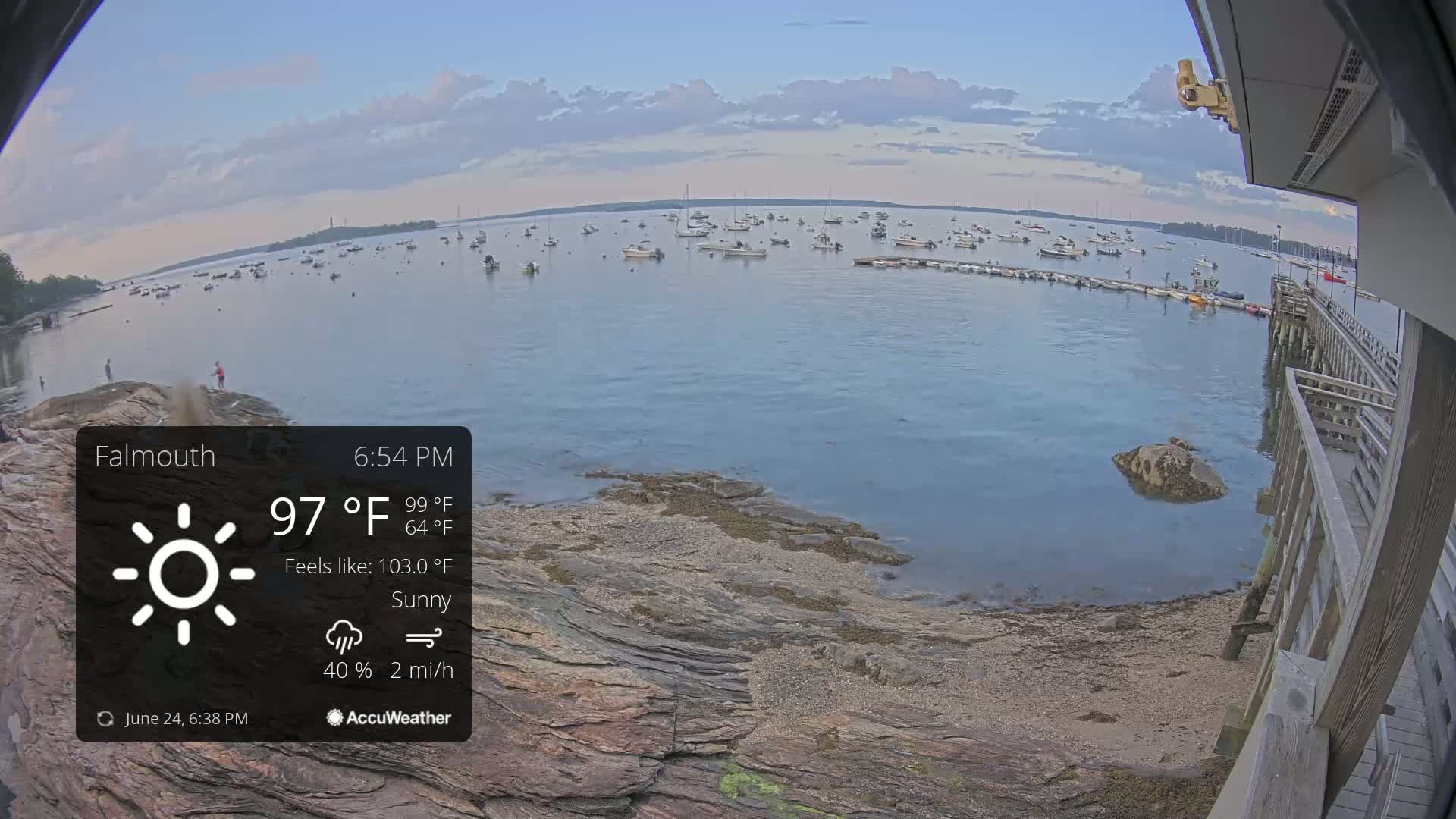 Falmouth Coast & Casco Bay Live Cam - Falmouth, Cumberland, Maine, USA
