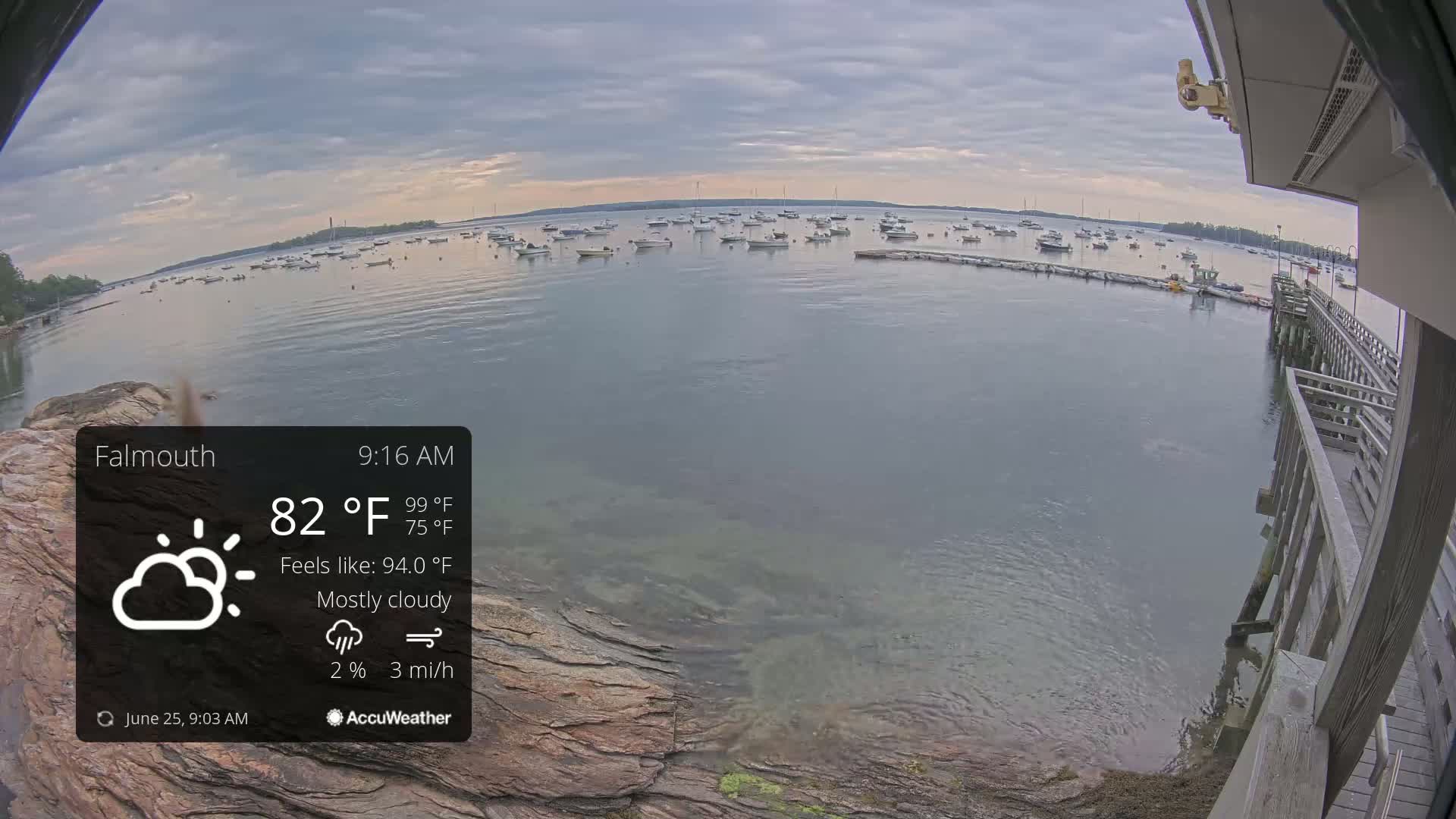 Falmouth Coast & Casco Bay Live Cam - Falmouth, Cumberland, Maine, USA