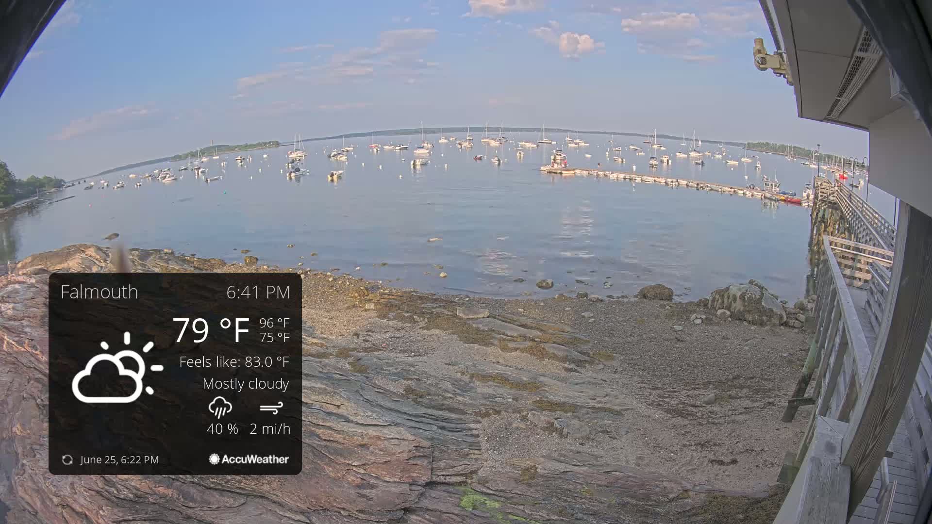 Falmouth Coast & Casco Bay Live Cam - Falmouth, Cumberland, Maine, USA