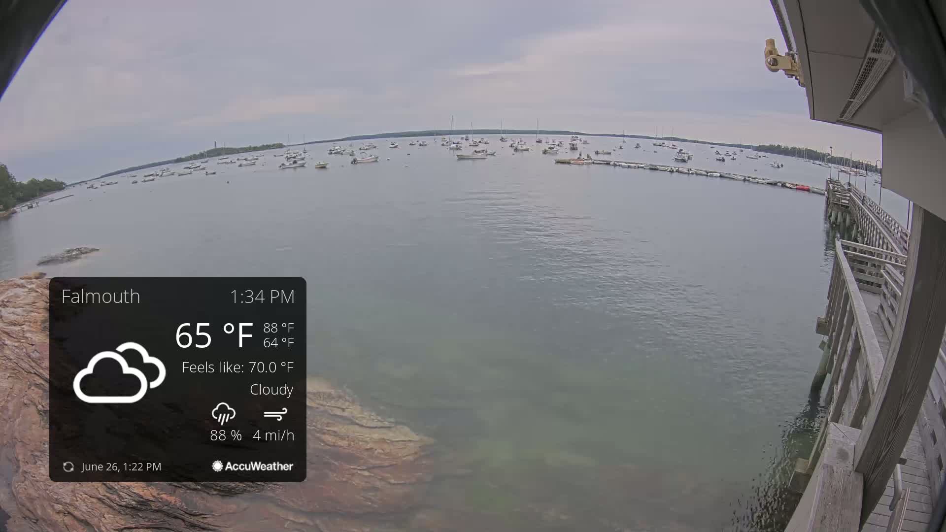 Falmouth Coast & Casco Bay Live Cam - Falmouth, Cumberland, Maine, USA