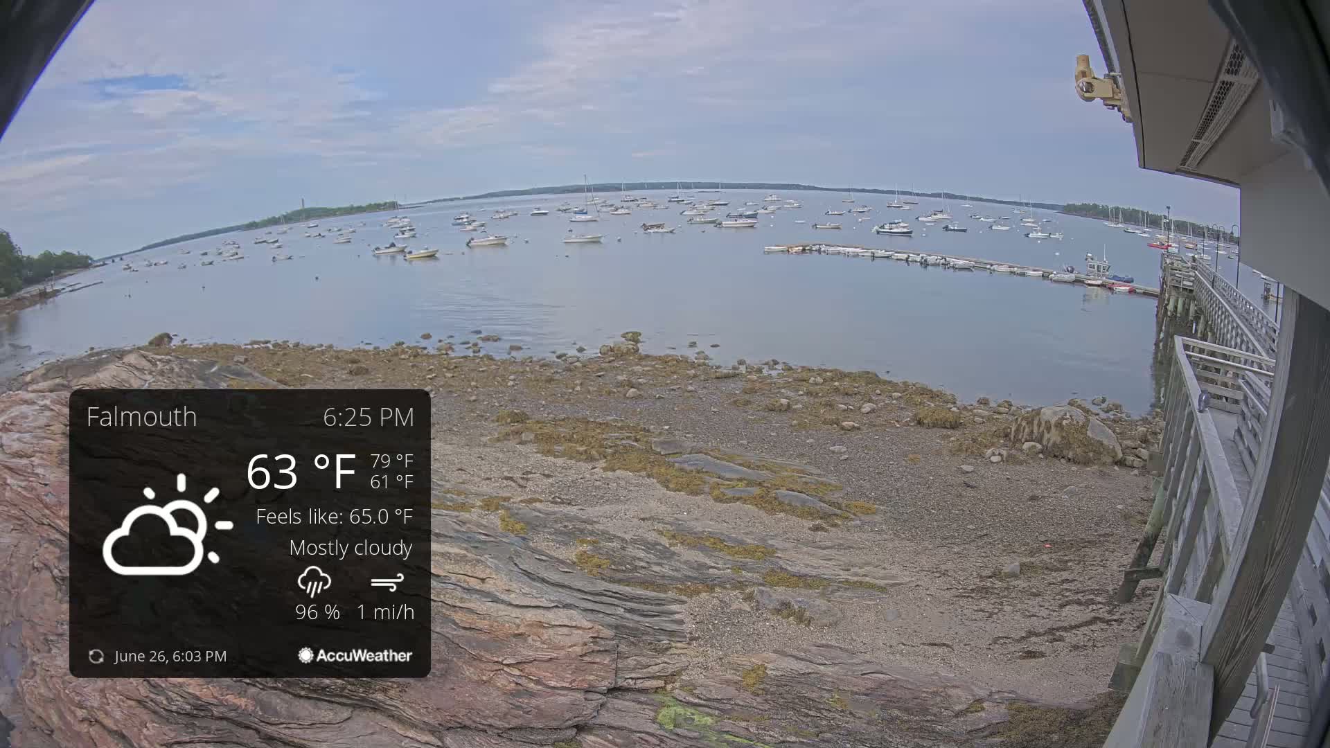 Falmouth Coast & Casco Bay Live Cam - Falmouth, Cumberland, Maine, USA