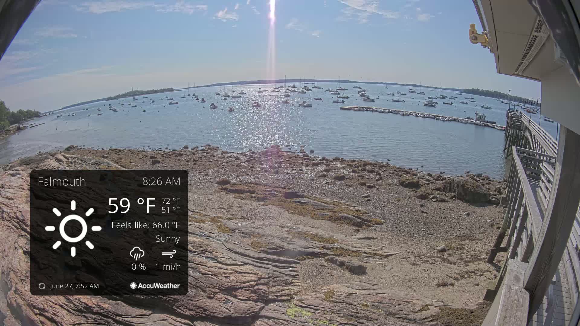 Falmouth Coast & Casco Bay Live Cam - Falmouth, Cumberland, Maine, USA
