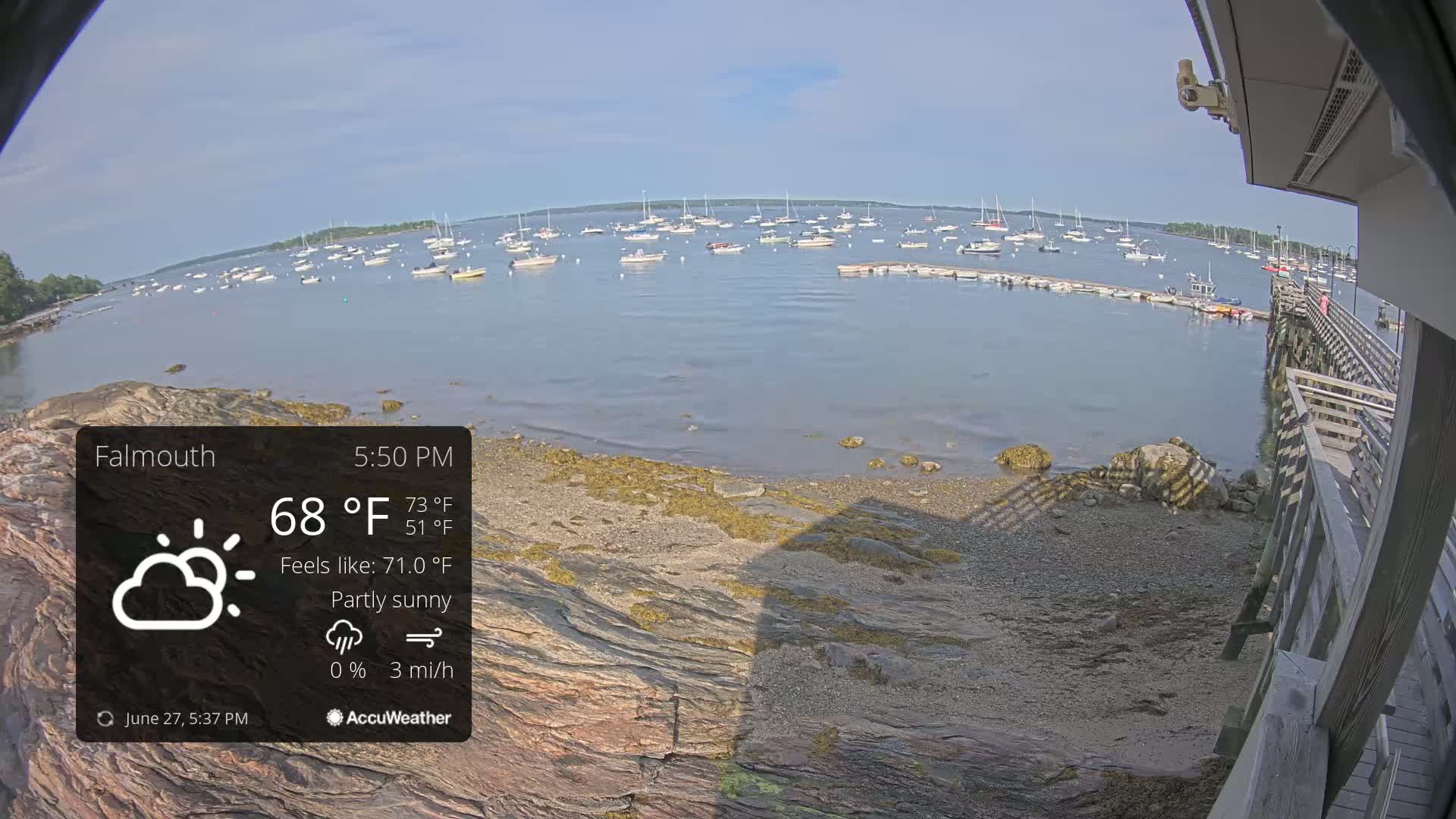 Falmouth Coast & Casco Bay Live Cam - Falmouth, Cumberland, Maine, USA