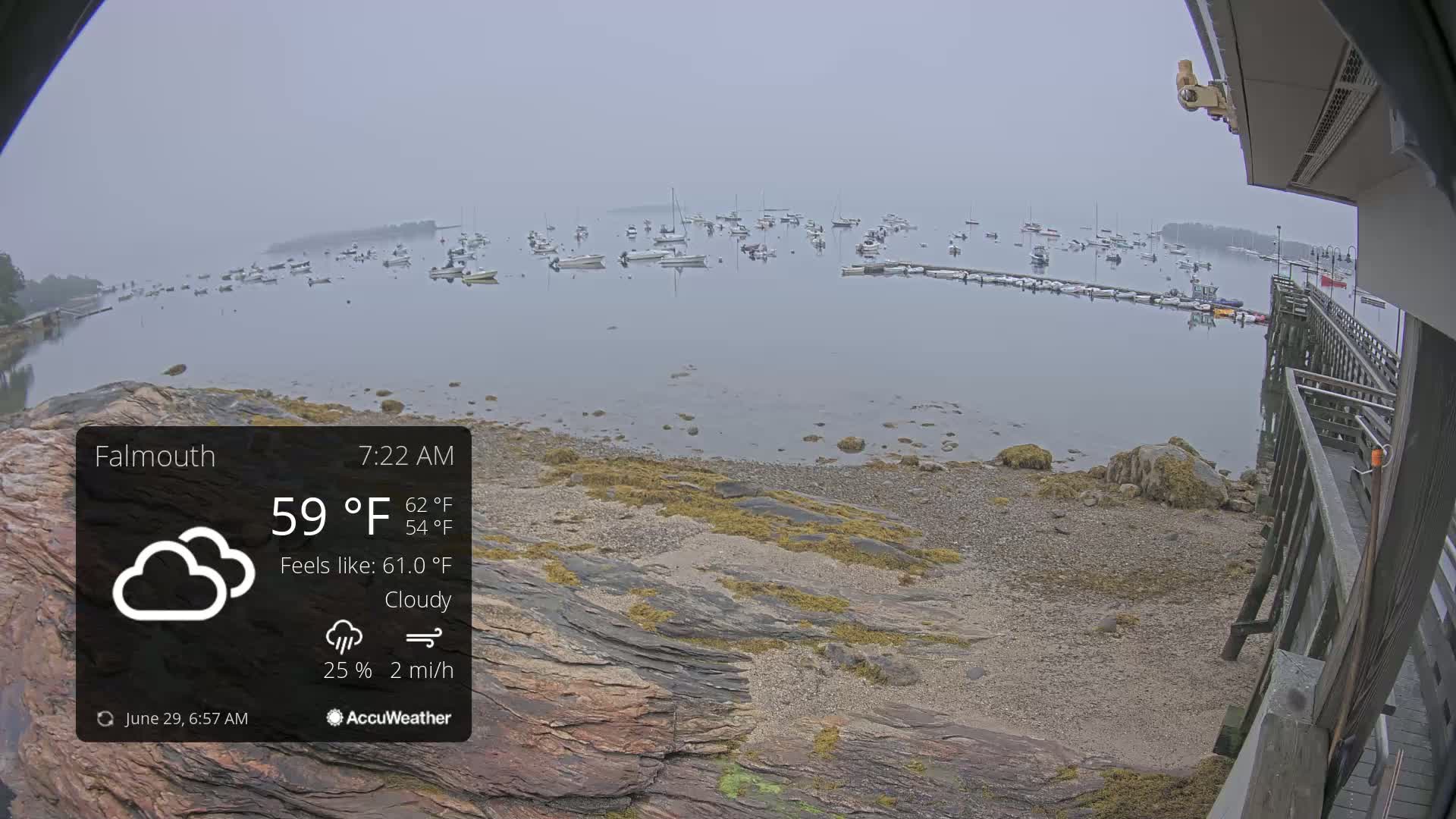 Falmouth Coast & Casco Bay Live Cam - Falmouth, Cumberland, Maine, USA