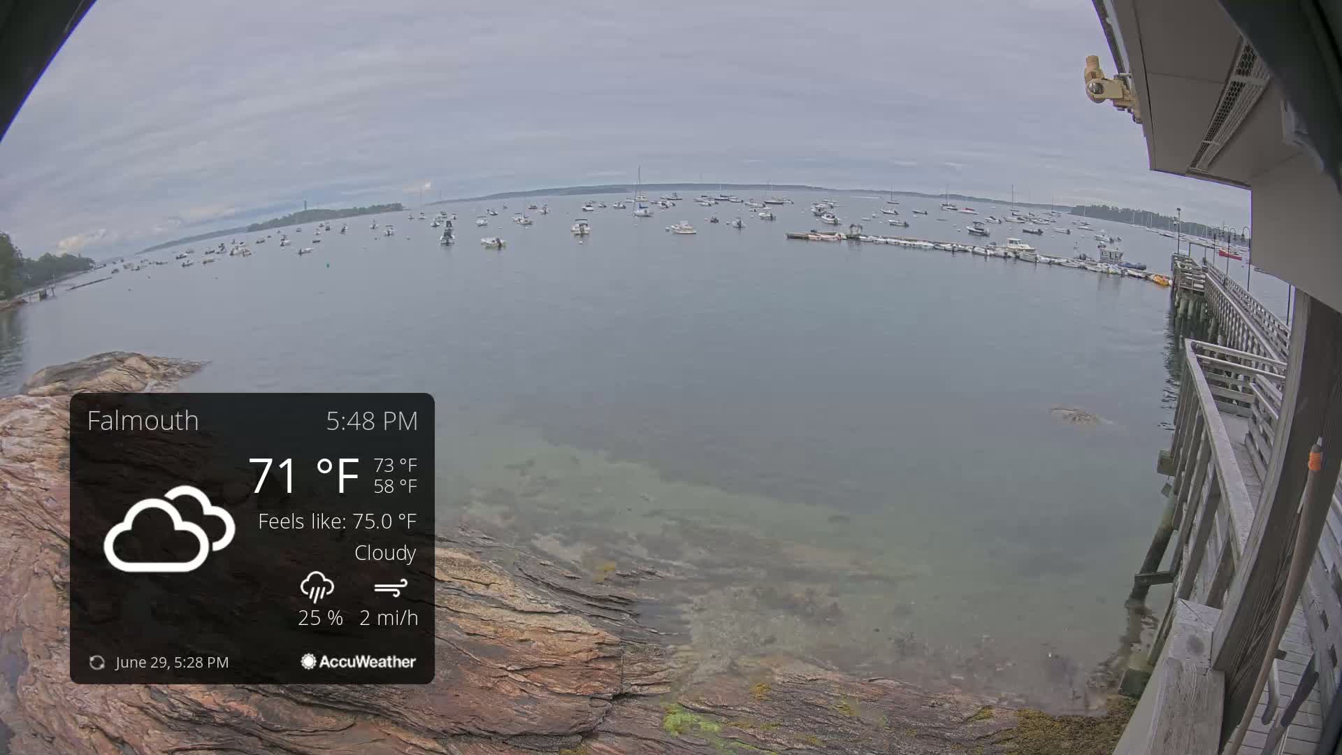 Falmouth Coast & Casco Bay Live Cam - Falmouth, Cumberland, Maine, USA