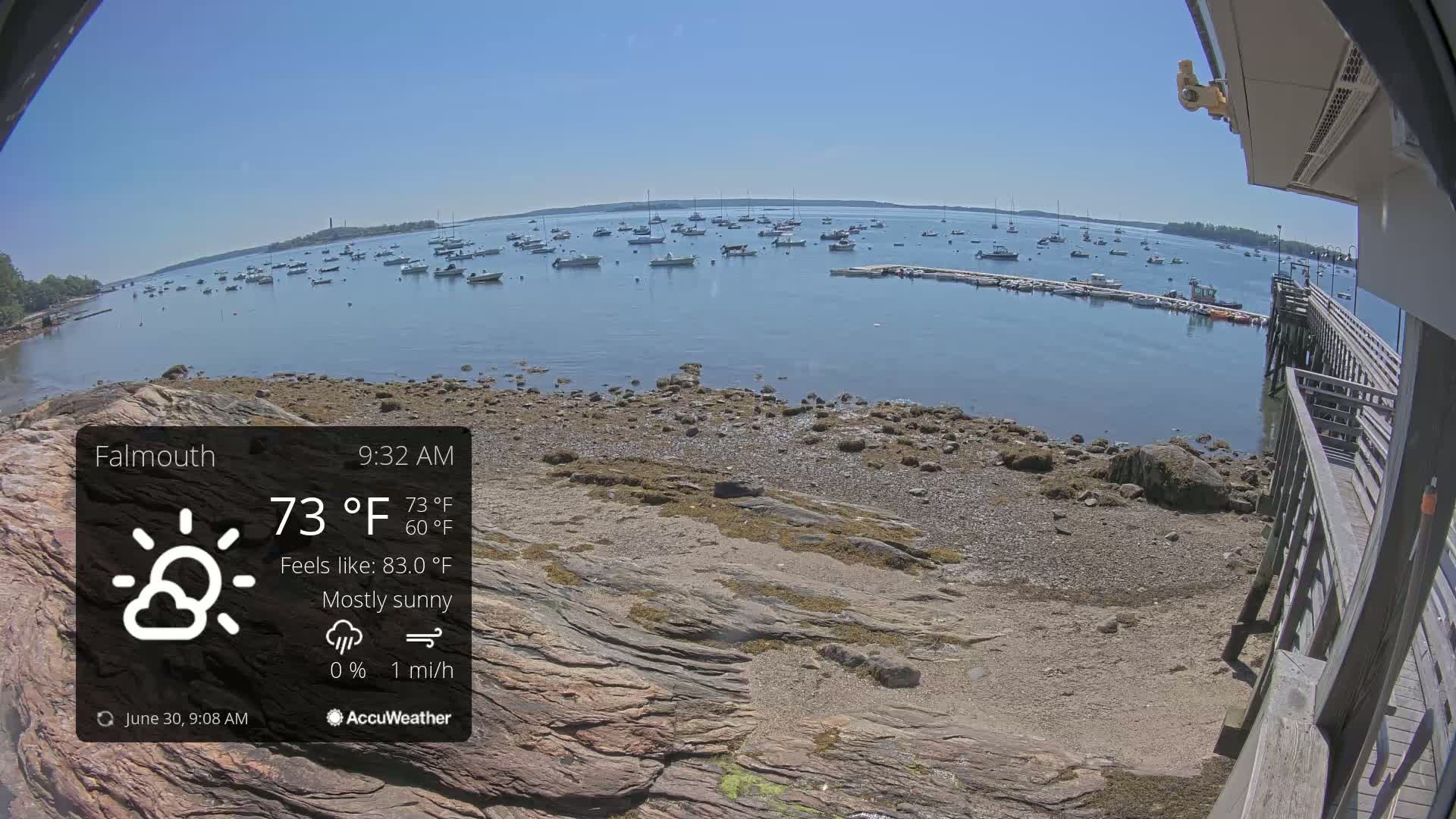 Falmouth Coast & Casco Bay Live Cam - Falmouth, Cumberland, Maine, USA