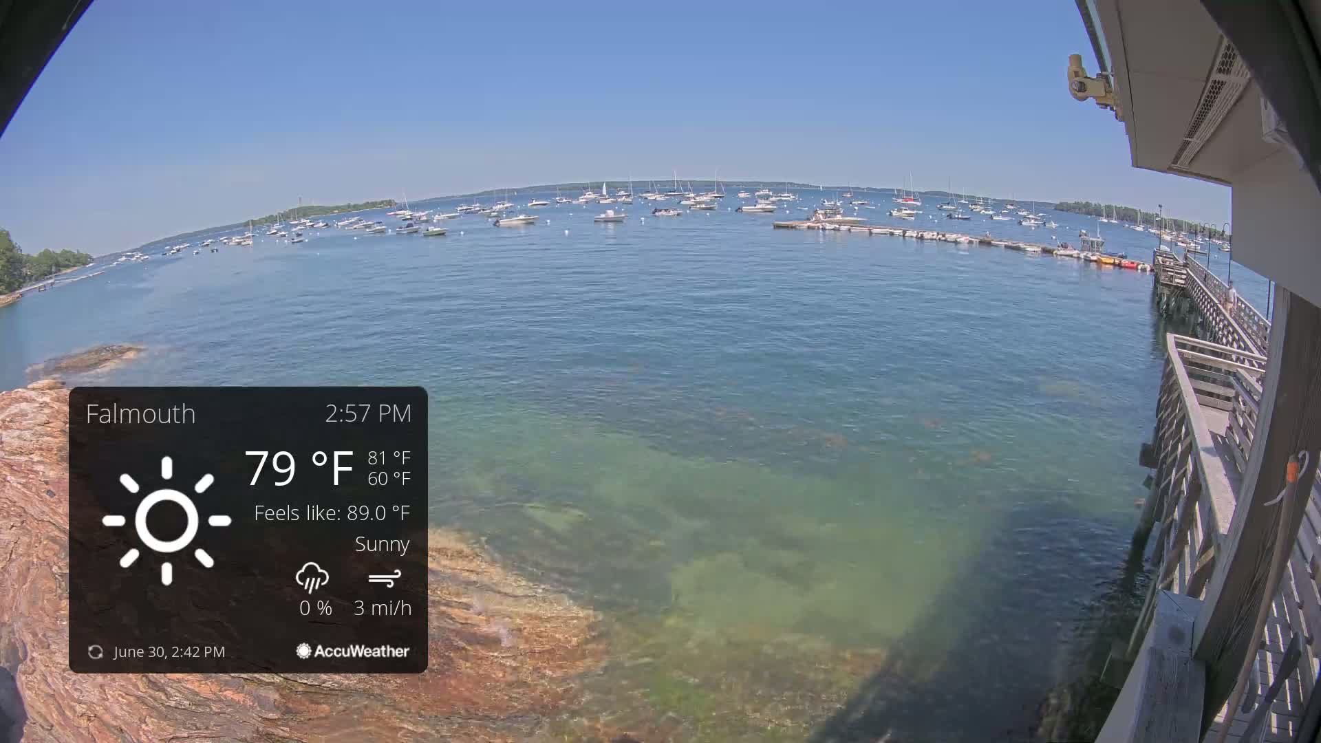 Falmouth Coast & Casco Bay Live Cam - Falmouth, Cumberland, Maine, USA