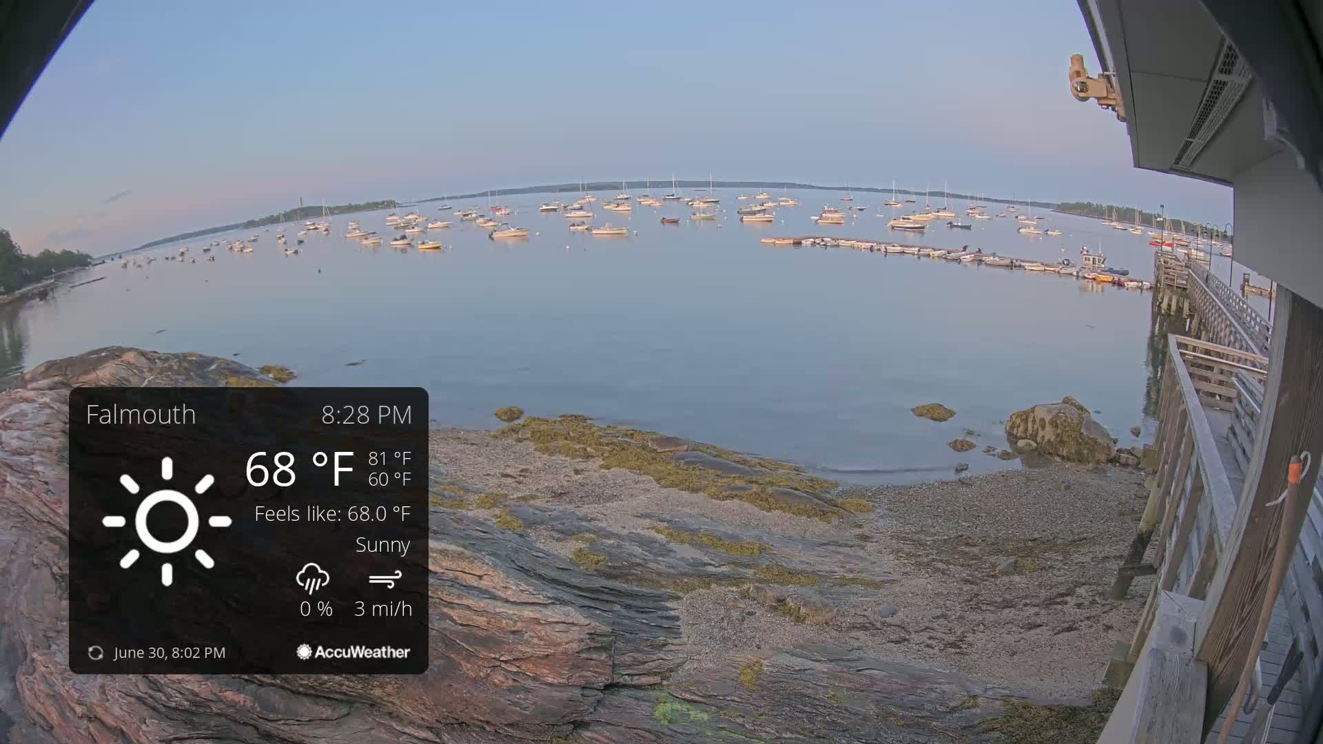 Falmouth Coast & Casco Bay Live Cam - Falmouth, Cumberland, Maine, USA