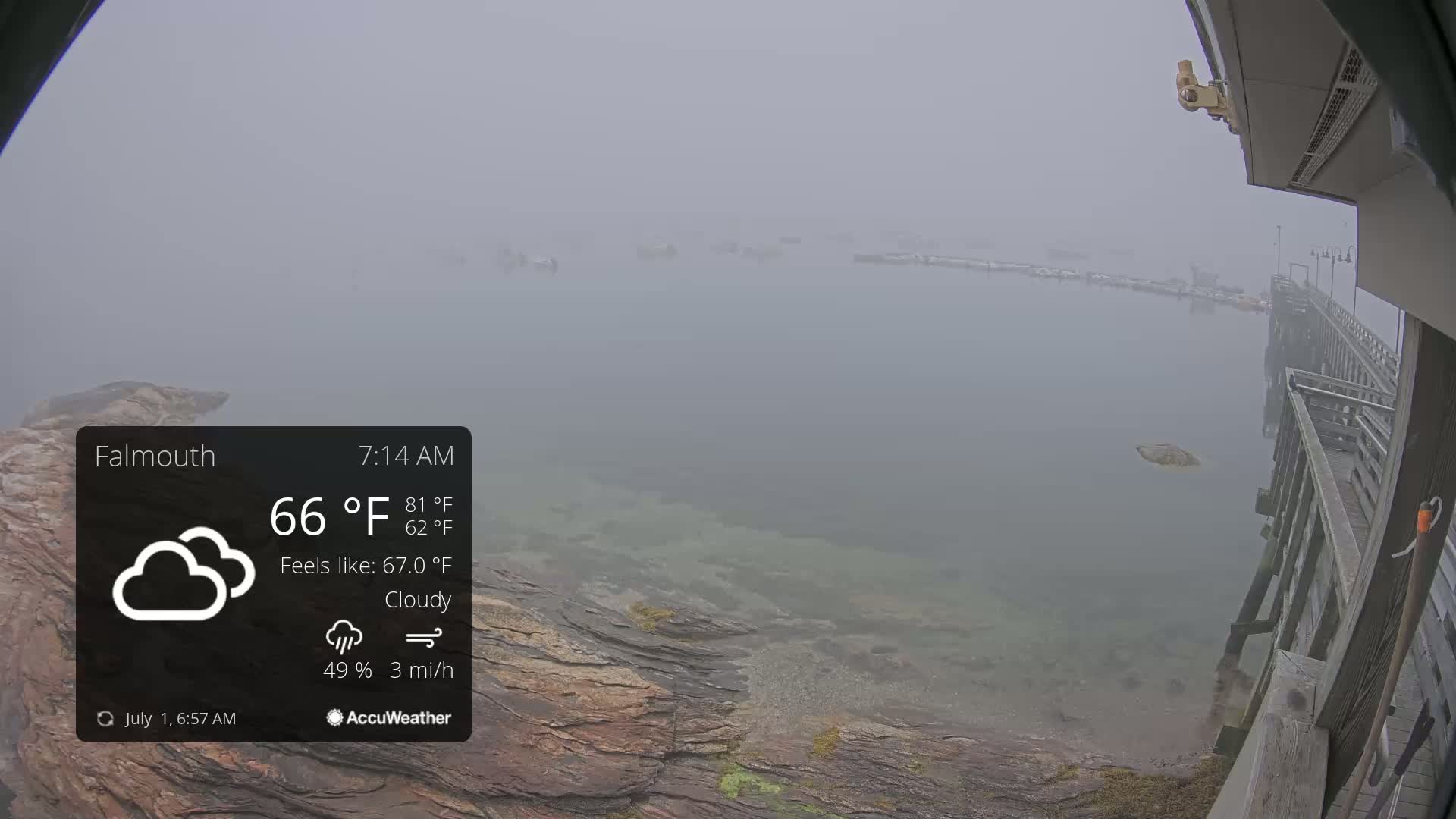 Falmouth Coast & Casco Bay Live Cam - Falmouth, Cumberland, Maine, USA