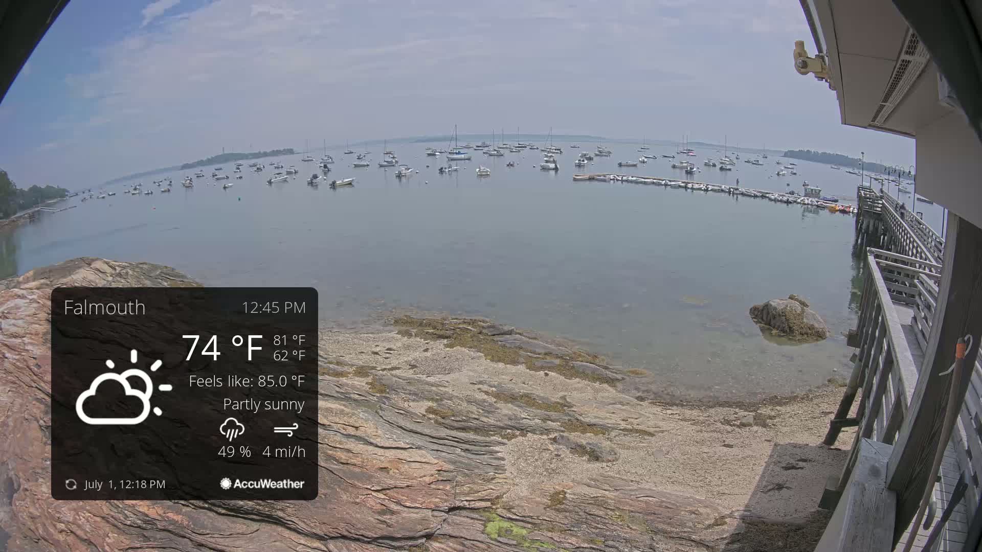 Falmouth Coast & Casco Bay Live Cam - Falmouth, Cumberland, Maine, USA