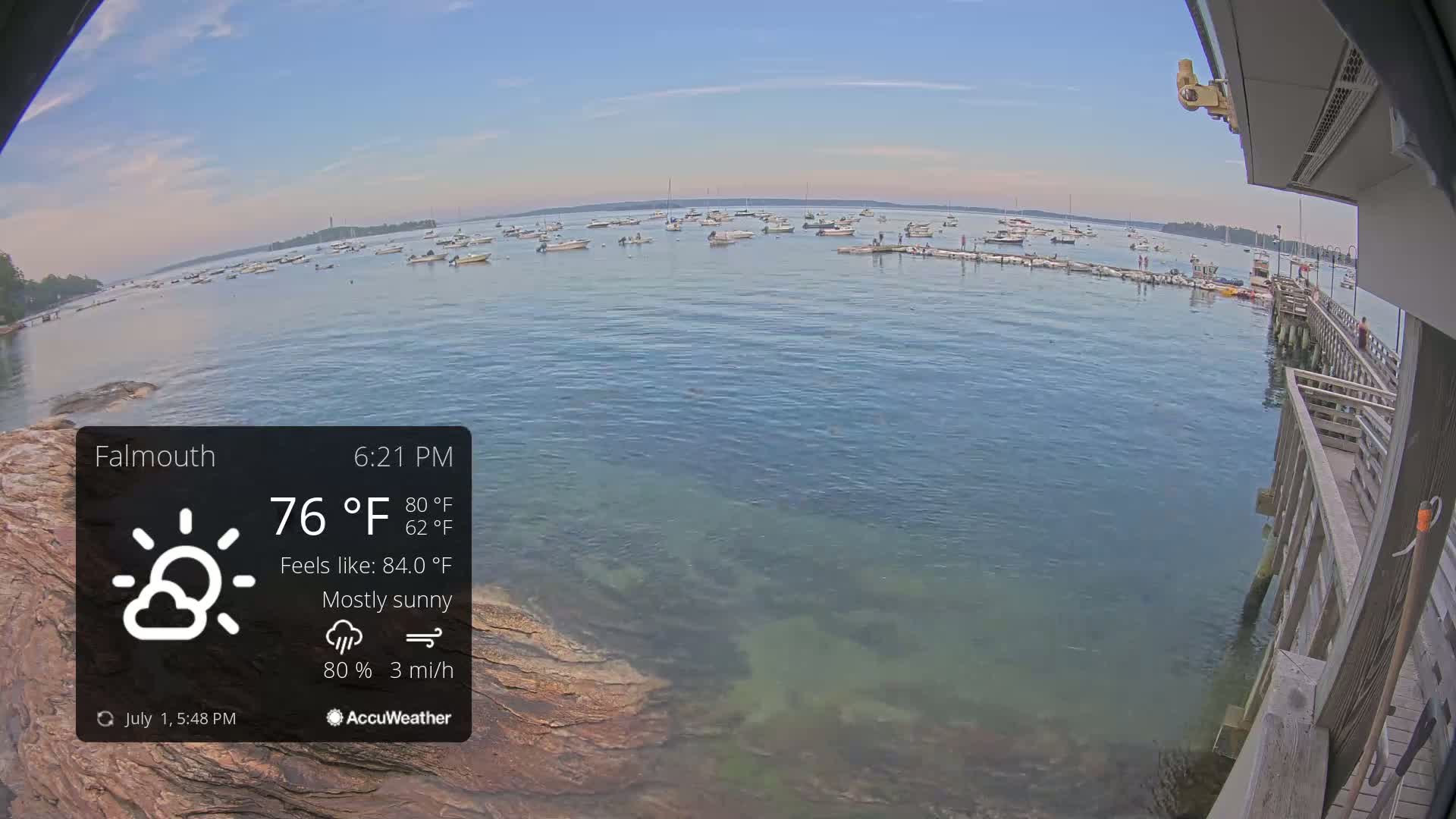 Falmouth Coast & Casco Bay Live Cam - Falmouth, Cumberland, Maine, USA