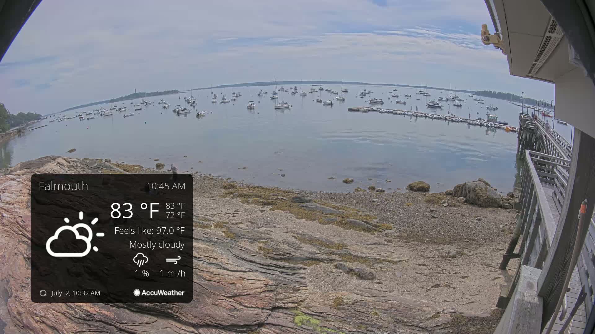 Falmouth Coast & Casco Bay Live Cam - Falmouth, Cumberland, Maine, USA