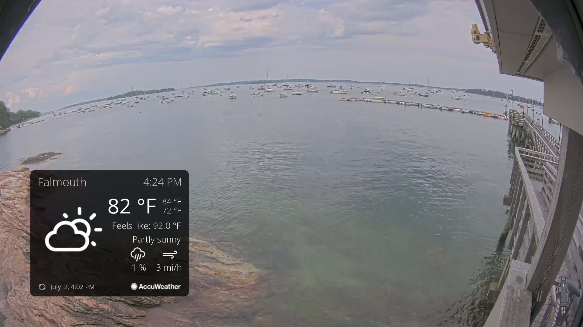 Falmouth Coast & Casco Bay Live Cam - Falmouth, Cumberland, Maine, USA
