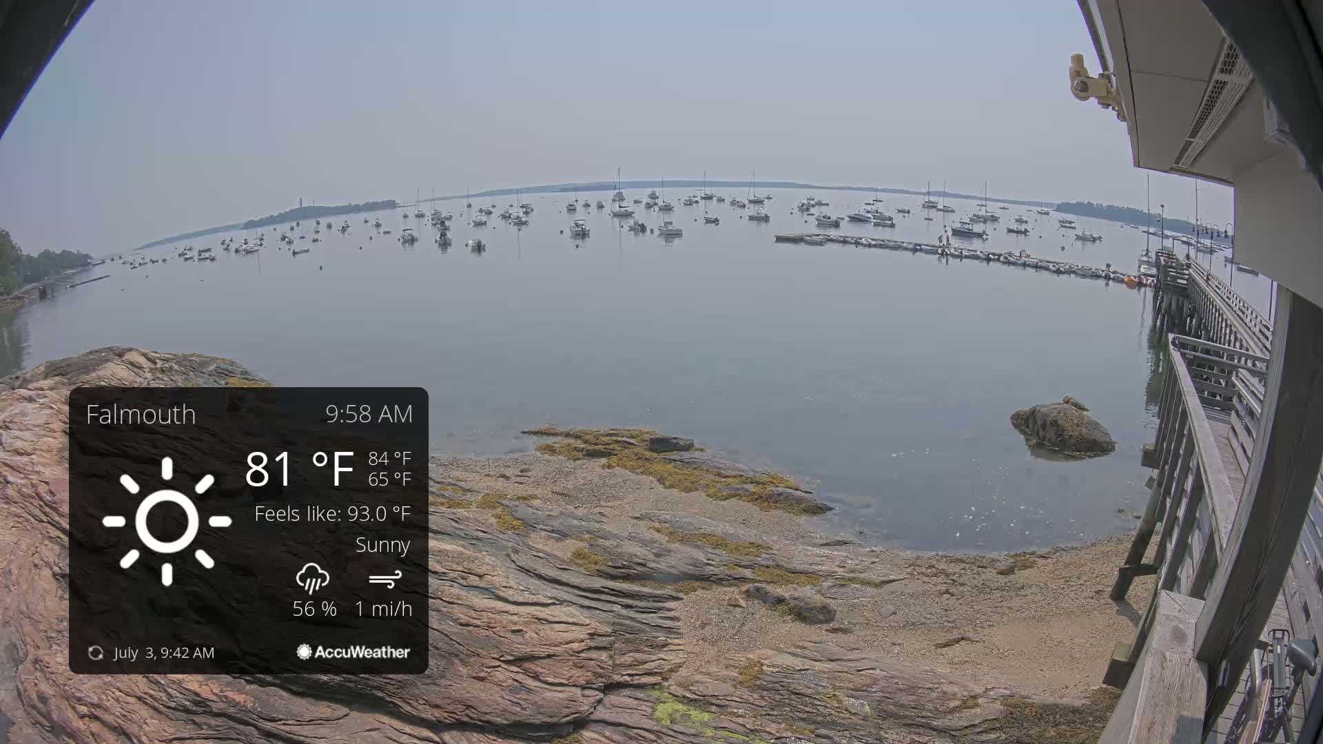 Falmouth Coast & Casco Bay Live Cam - Falmouth, Cumberland, Maine, USA