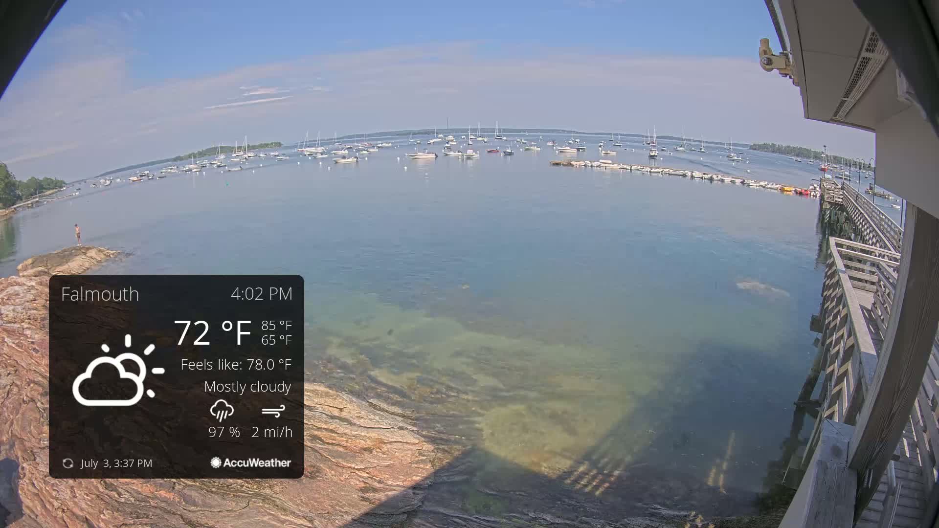 Falmouth Coast & Casco Bay Live Cam - Falmouth, Cumberland, Maine, USA