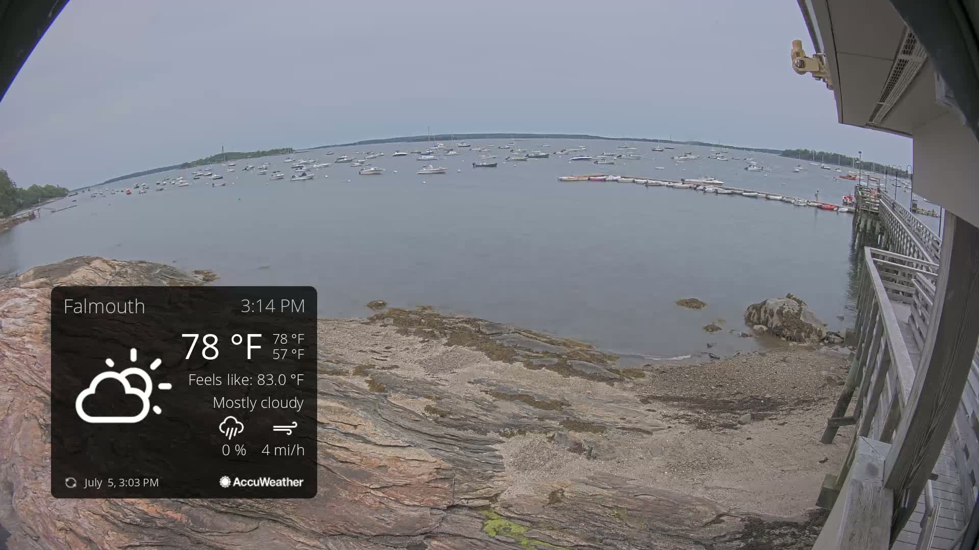 Falmouth Coast & Casco Bay Live Cam - Falmouth, Cumberland, Maine, USA