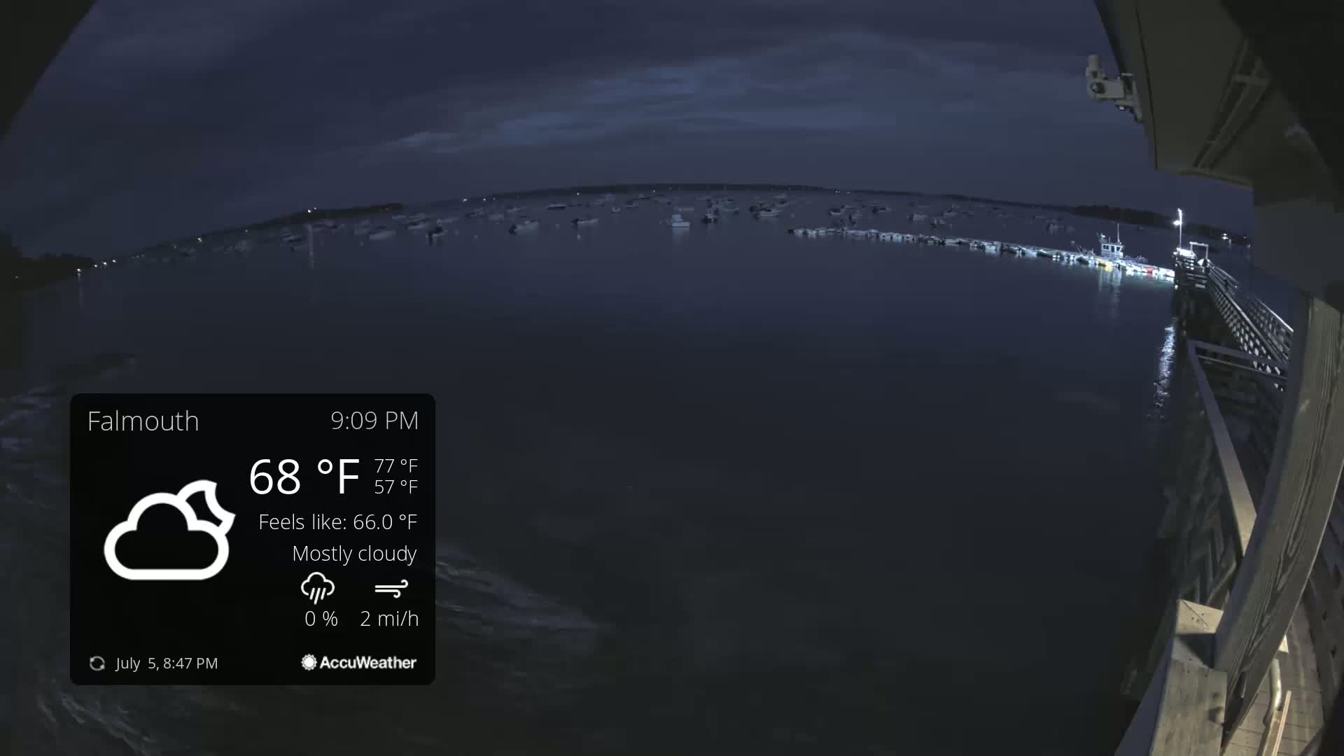 Falmouth Coast & Casco Bay Live Cam - Falmouth, Cumberland, Maine, USA