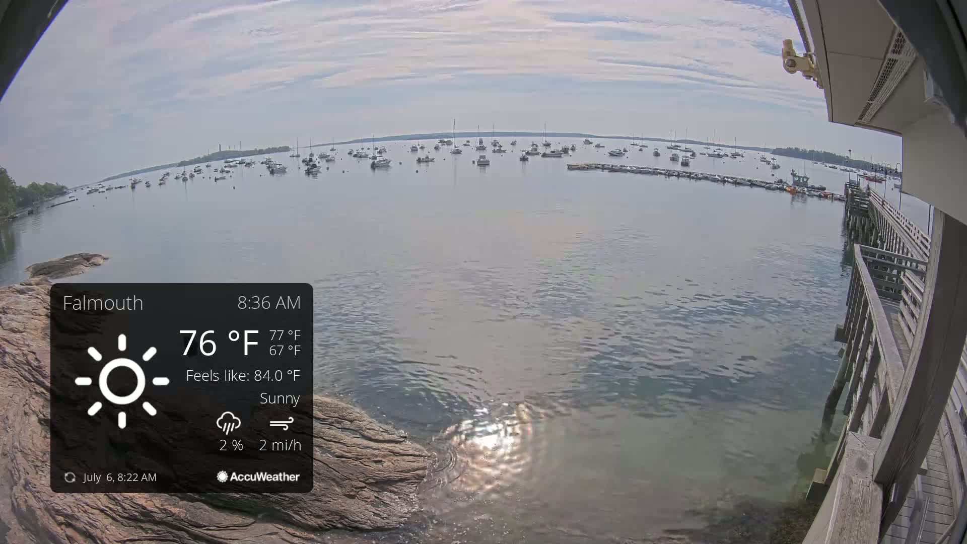 Falmouth Coast & Casco Bay Live Cam - Falmouth, Cumberland, Maine, USA