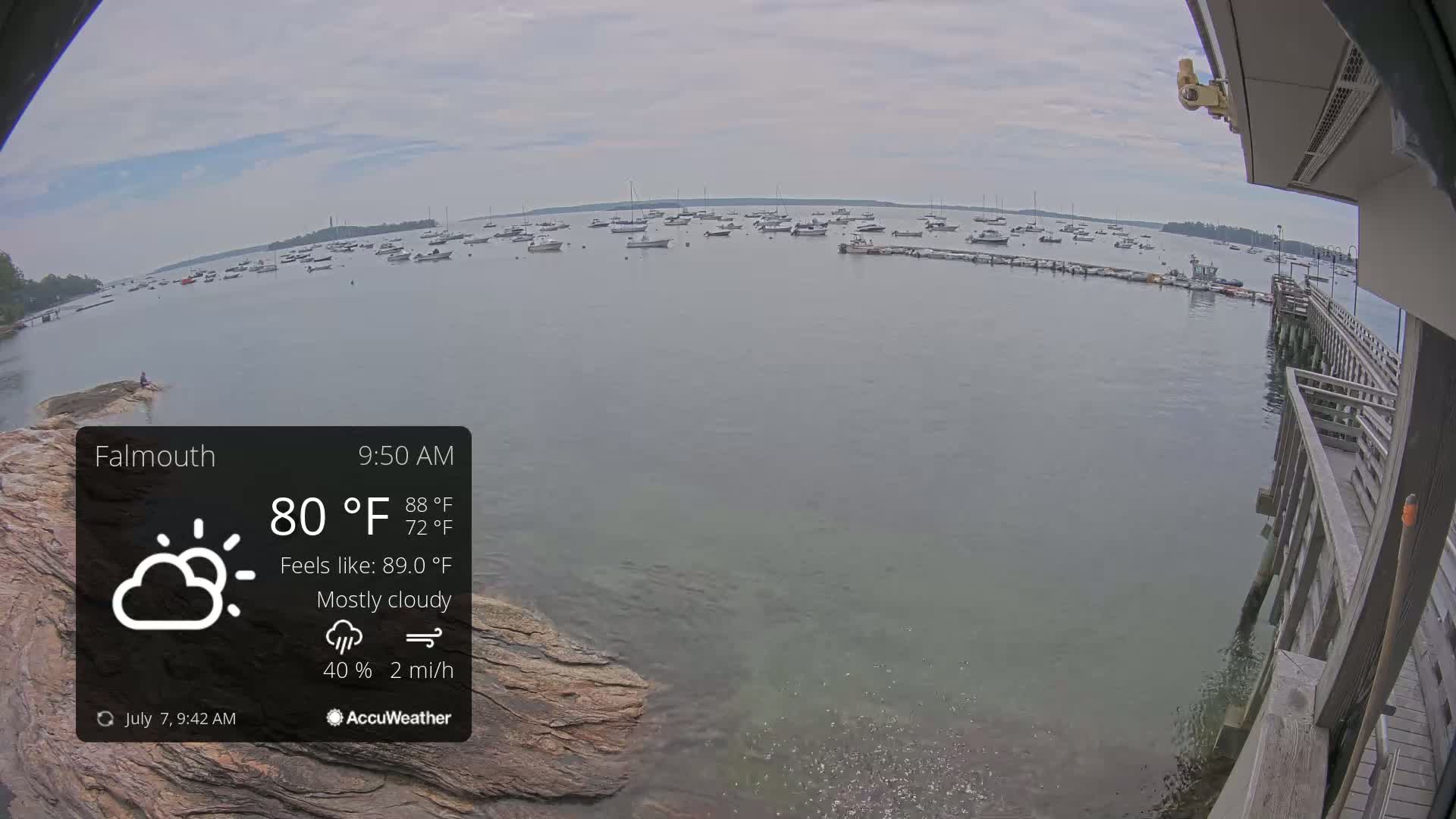Falmouth Coast & Casco Bay Live Cam - Falmouth, Cumberland, Maine, USA