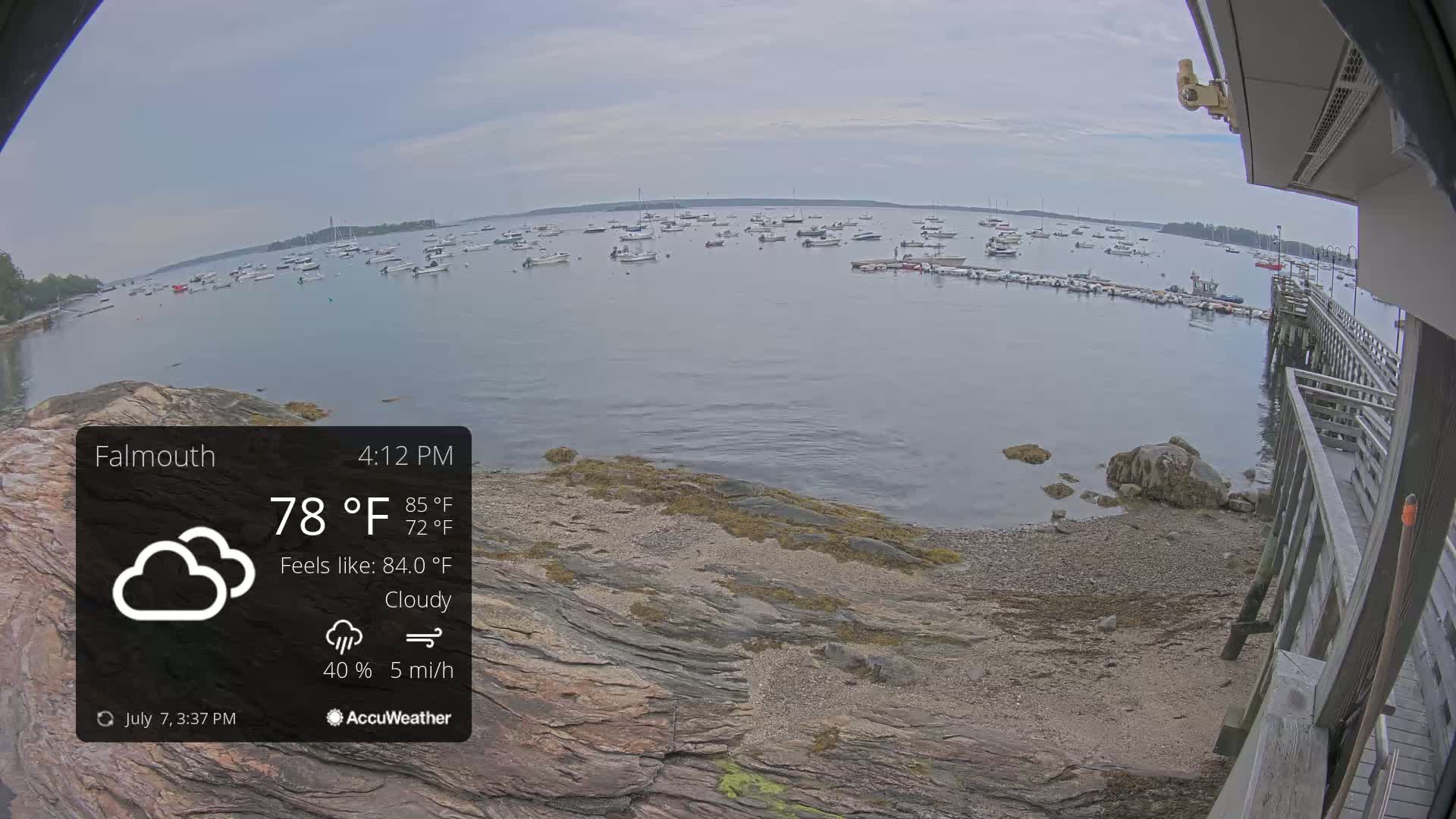 Falmouth Coast & Casco Bay Live Cam - Falmouth, Cumberland, Maine, USA